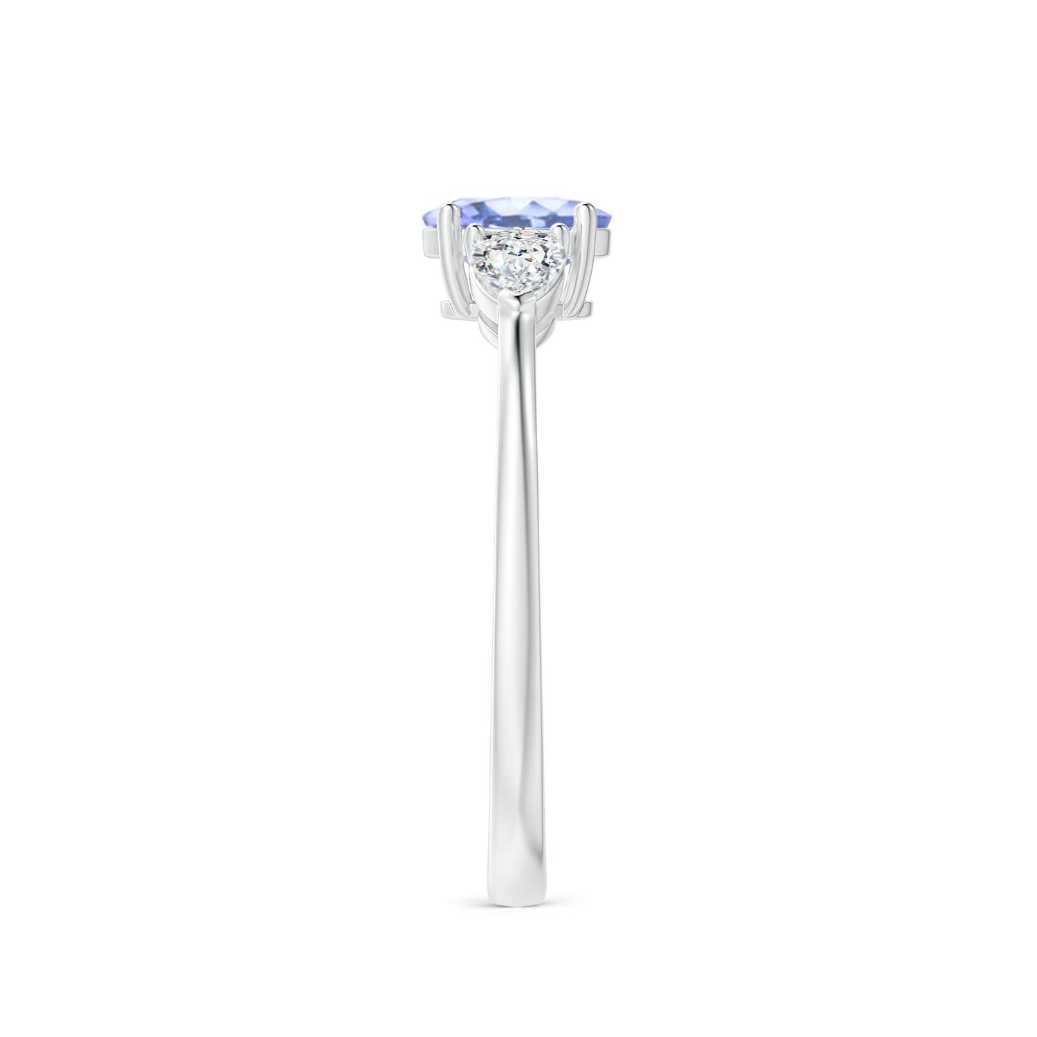 A - Tanzanite / 0.85 CT / 14 KT White Gold