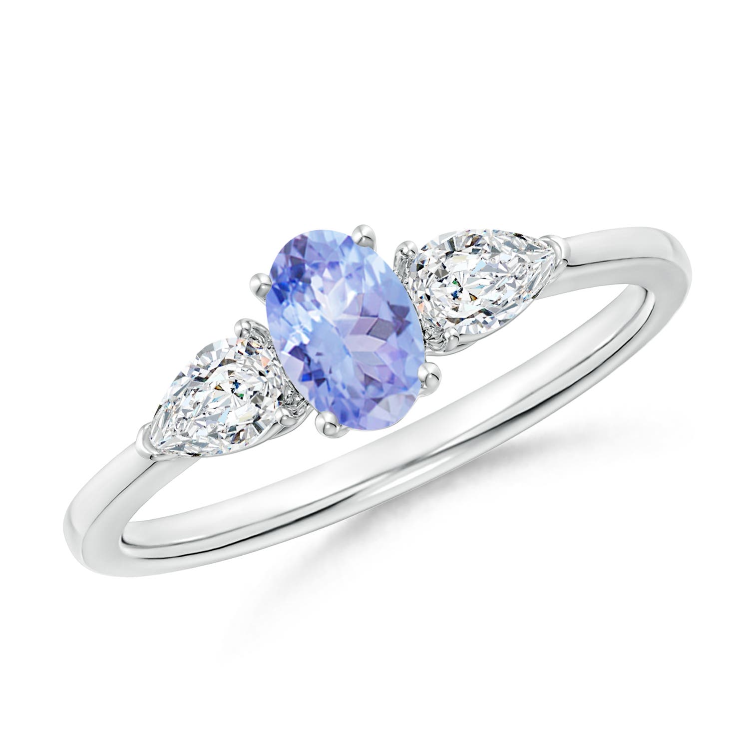 AA - Tanzanite / 0.85 CT / 14 KT White Gold