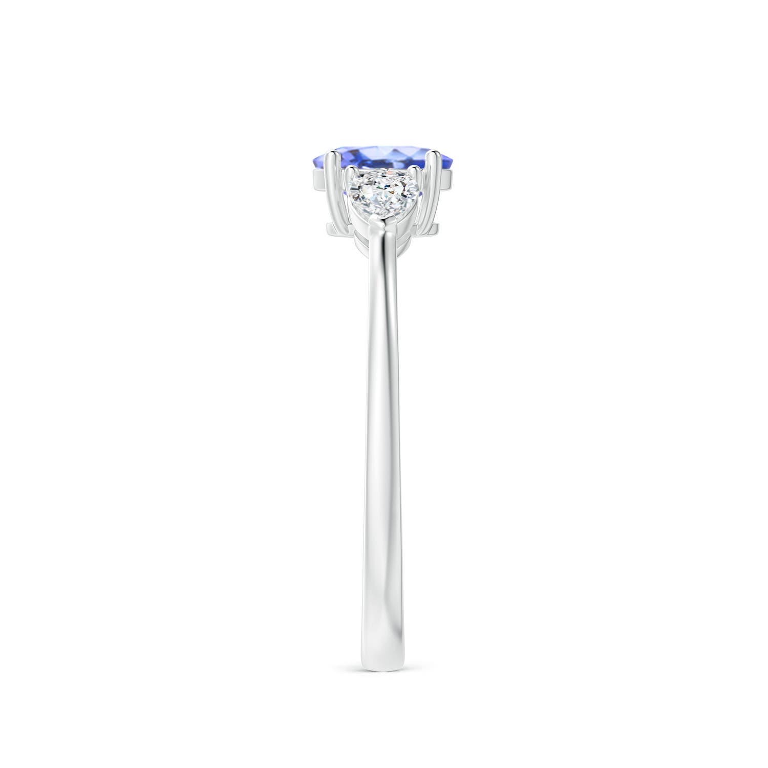 AA - Tanzanite / 0.85 CT / 14 KT White Gold