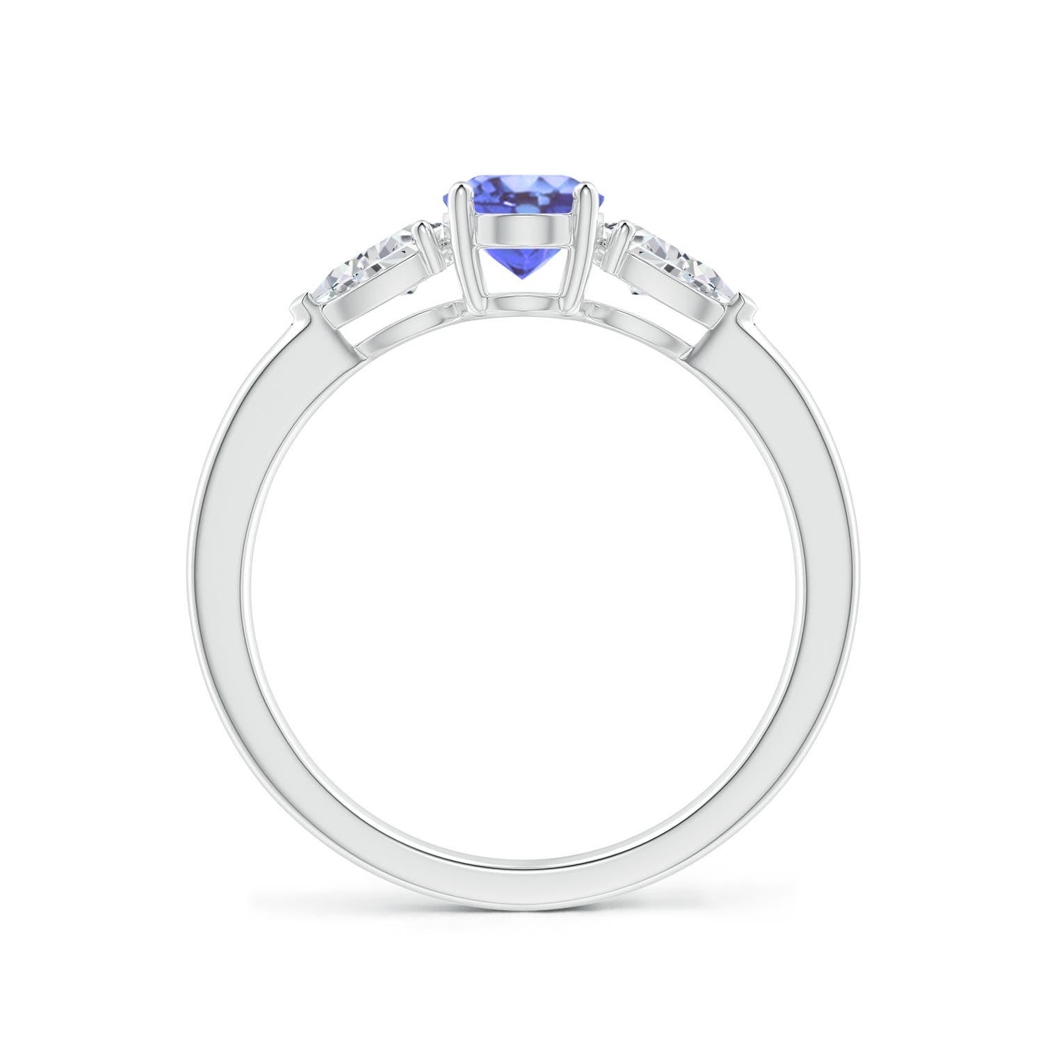 A - Tanzanite / 1.2 CT / 14 KT White Gold