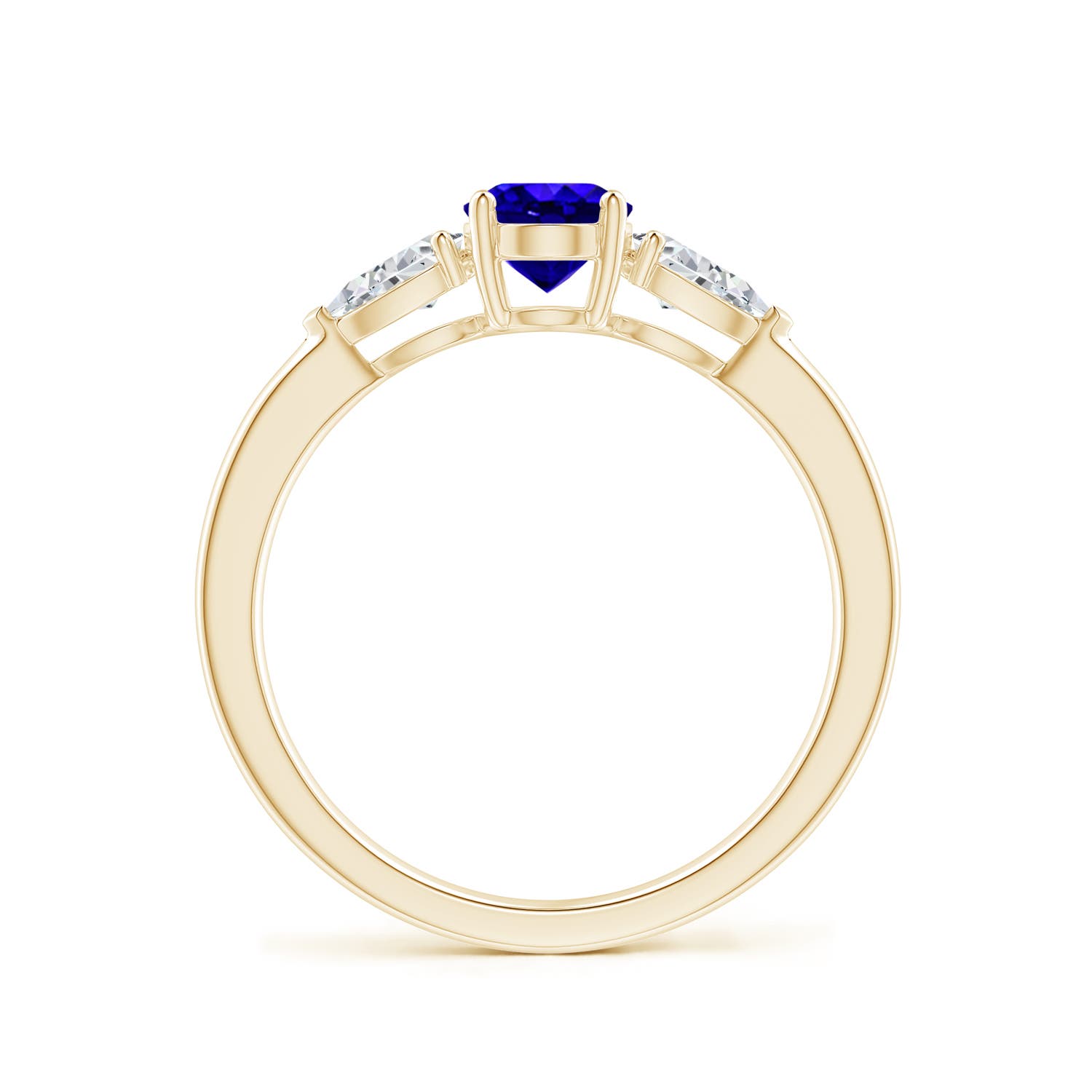 AAAA - Tanzanite / 1.2 CT / 14 KT Yellow Gold