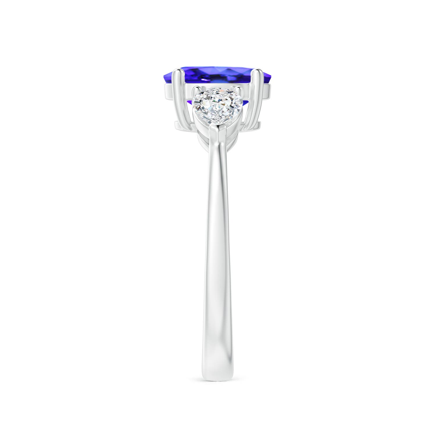 AAA - Tanzanite / 2.05 CT / 14 KT White Gold