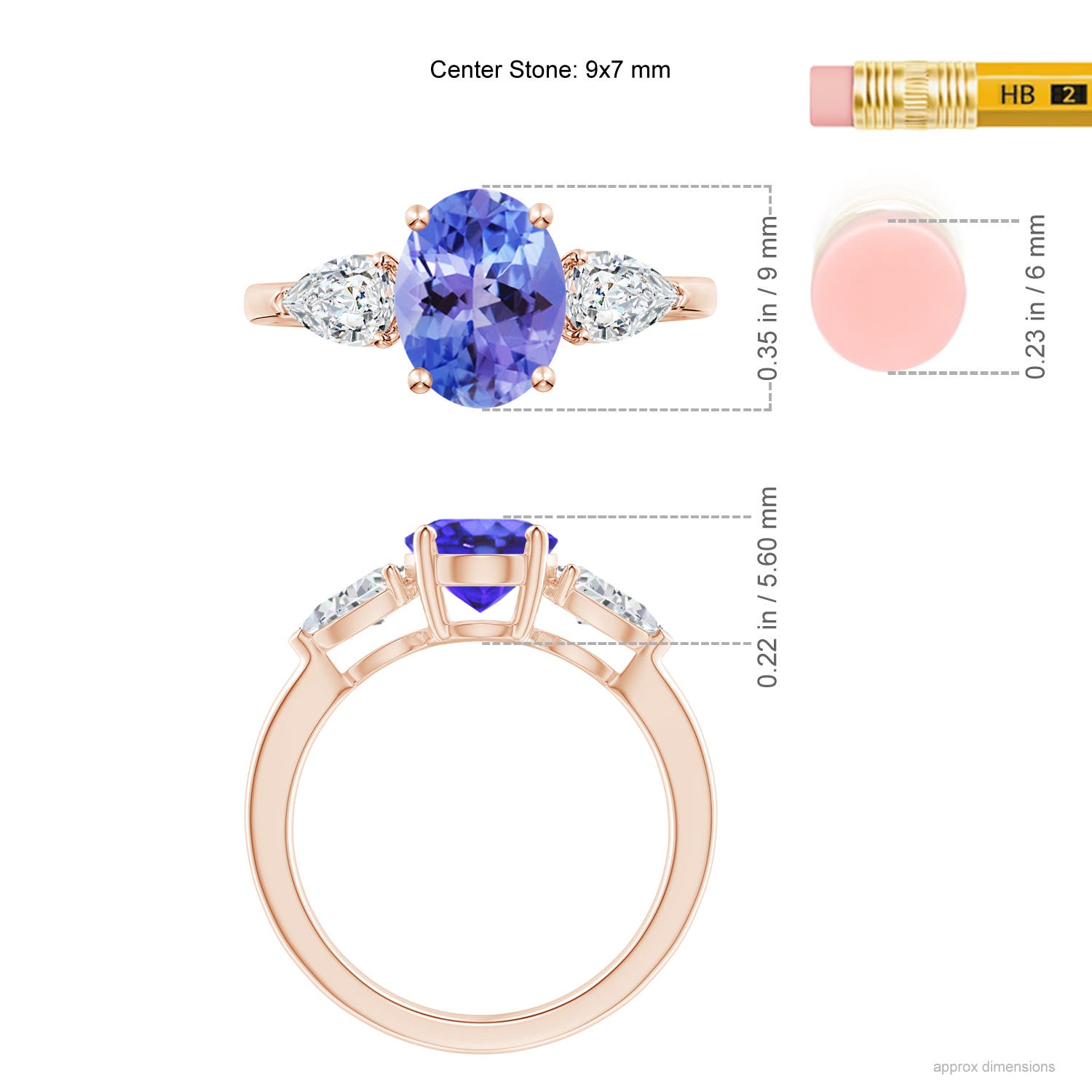 AA - Tanzanite / 2.7 CT / 14 KT Rose Gold