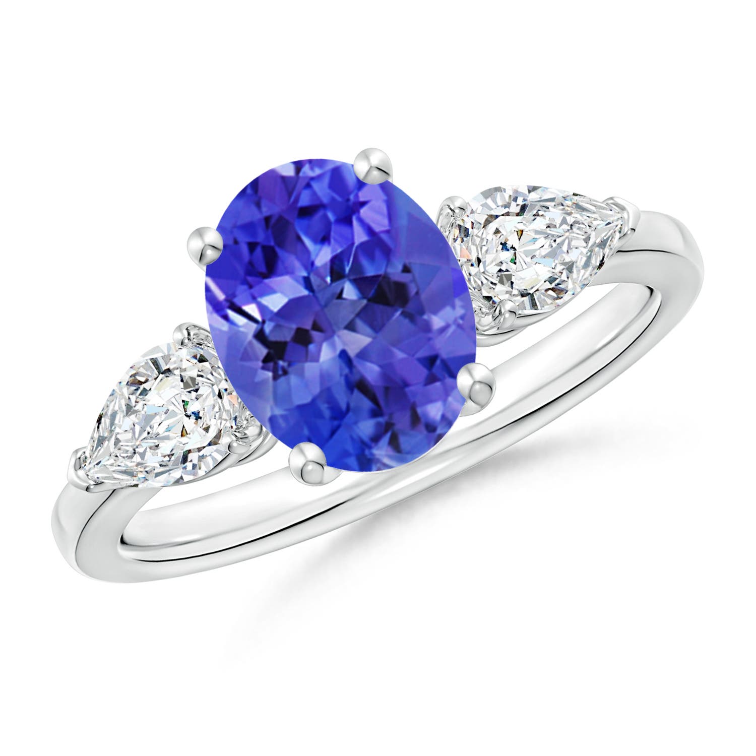 AAA - Tanzanite / 2.7 CT / 14 KT White Gold