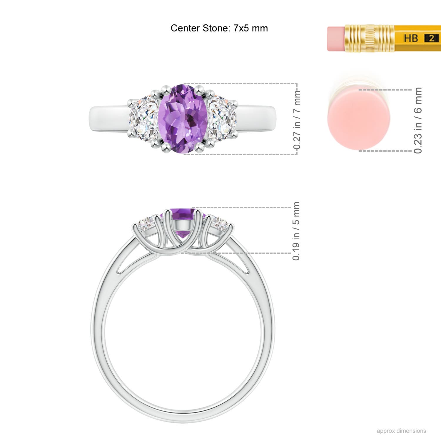 A - Amethyst / 1.16 CT / 14 KT White Gold