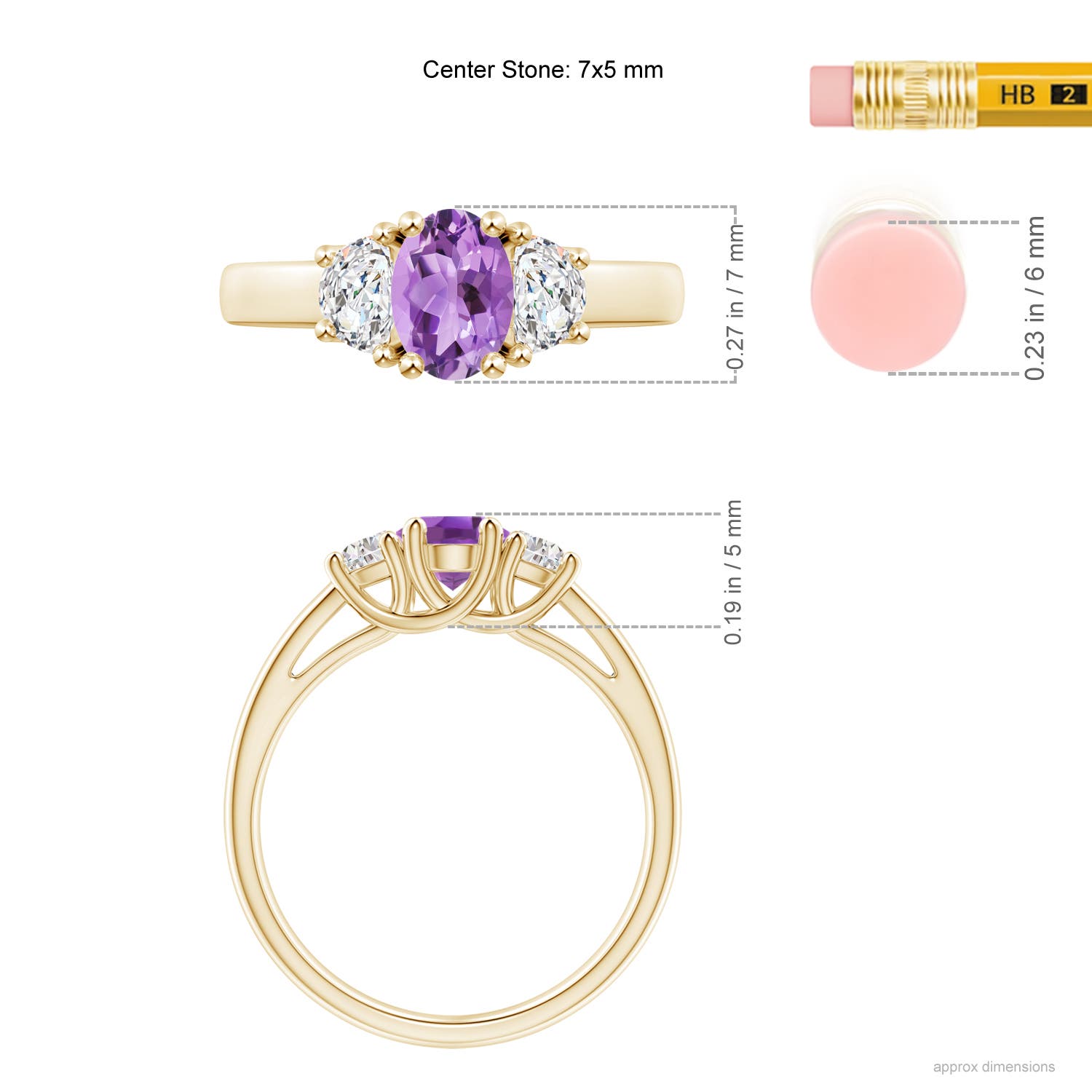 A - Amethyst / 1.16 CT / 14 KT Yellow Gold