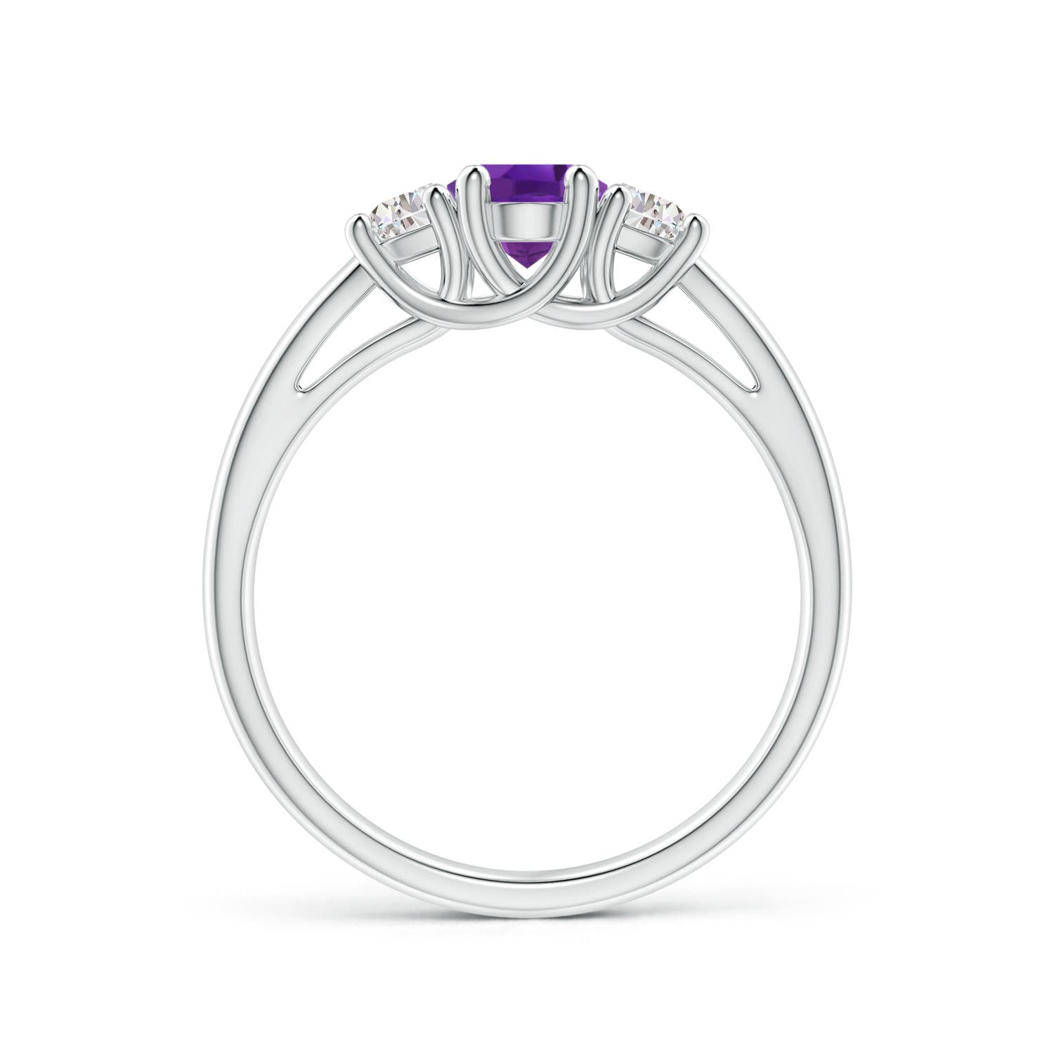 AAA - Amethyst / 1.16 CT / 14 KT White Gold