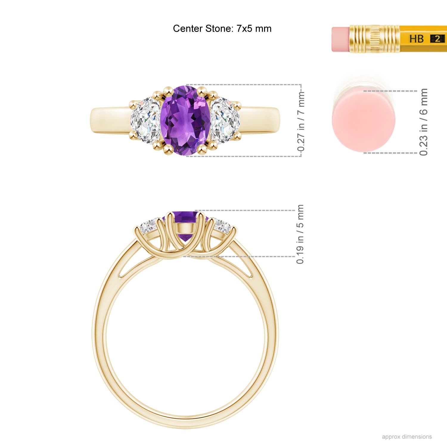 AAA - Amethyst / 1.16 CT / 14 KT Yellow Gold