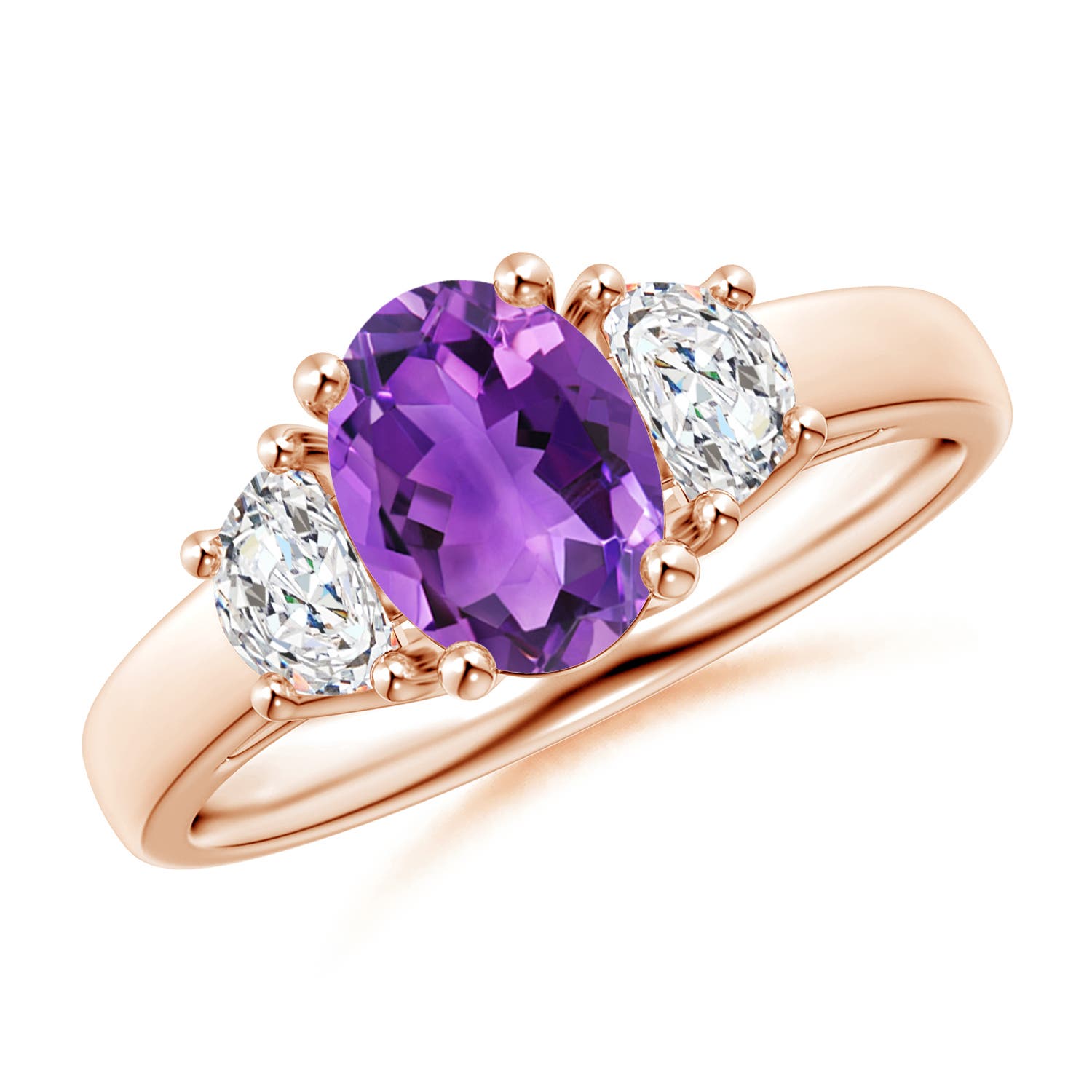 AAA - Amethyst / 1.61 CT / 14 KT Rose Gold