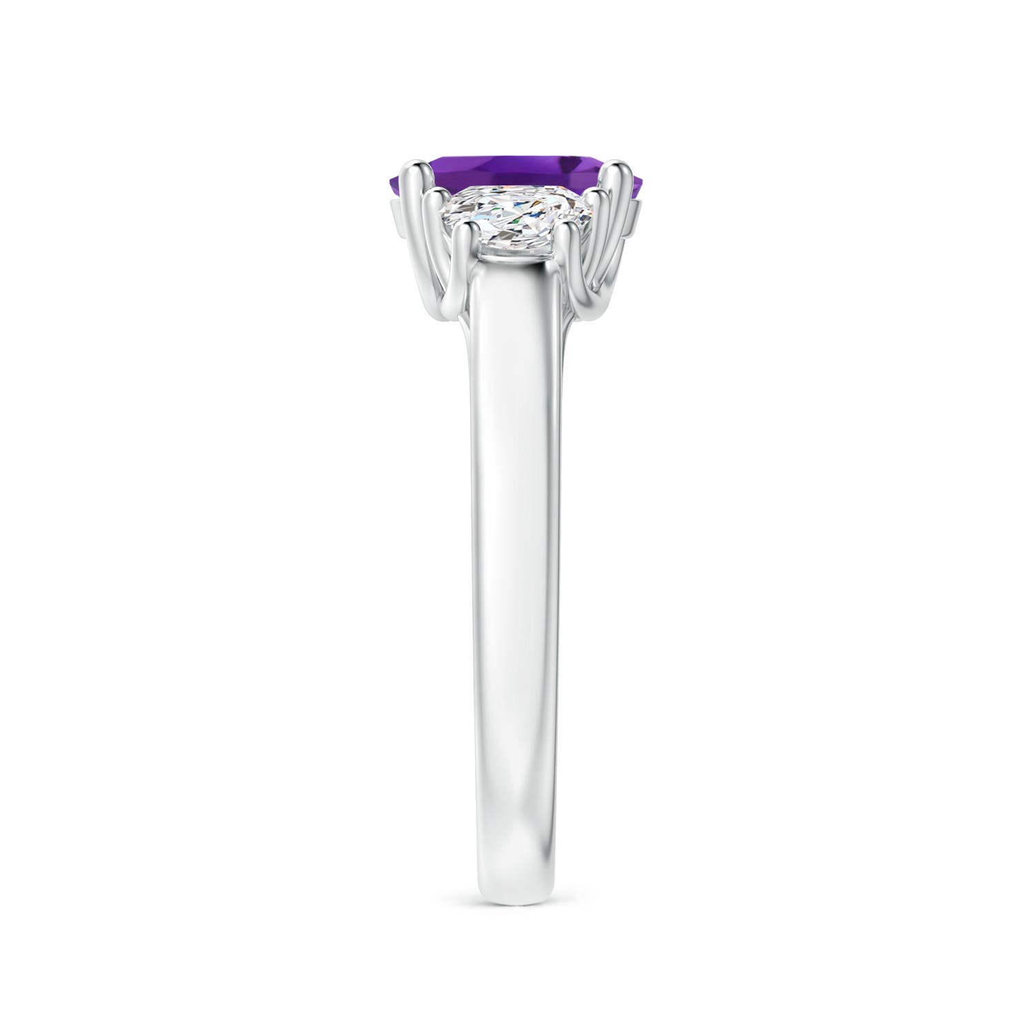 AAA - Amethyst / 1.61 CT / 14 KT White Gold