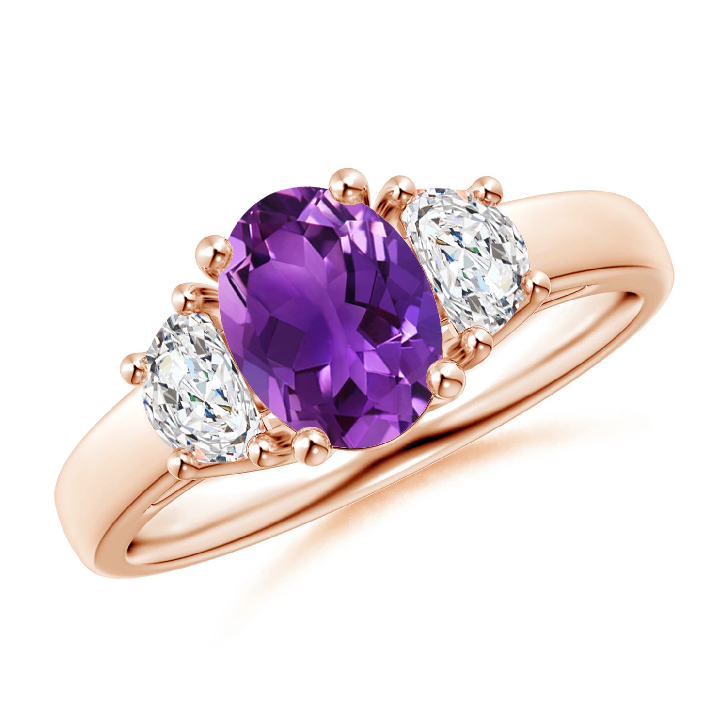 AAAA - Amethyst / 1.61 CT / 14 KT Rose Gold