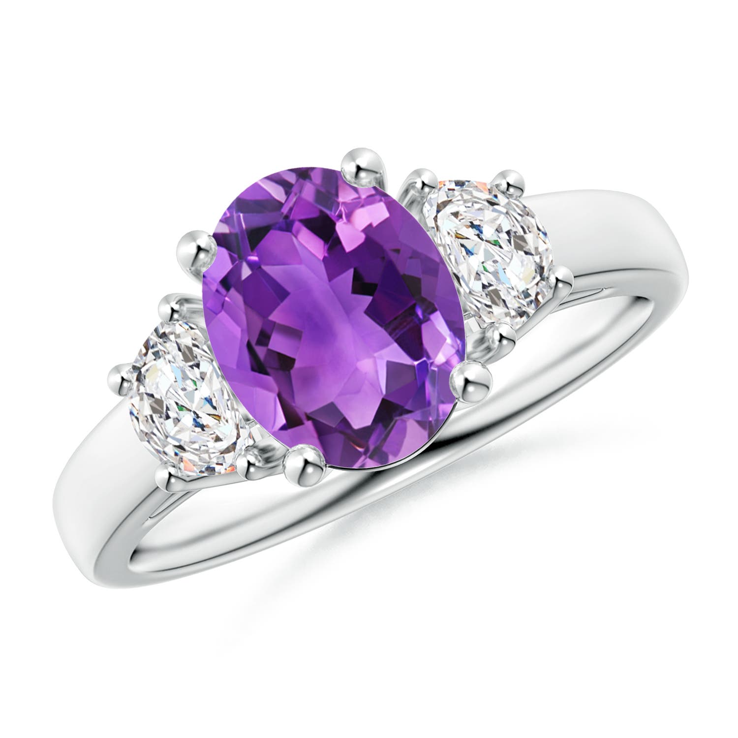 AAA - Amethyst / 2.06 CT / 14 KT White Gold