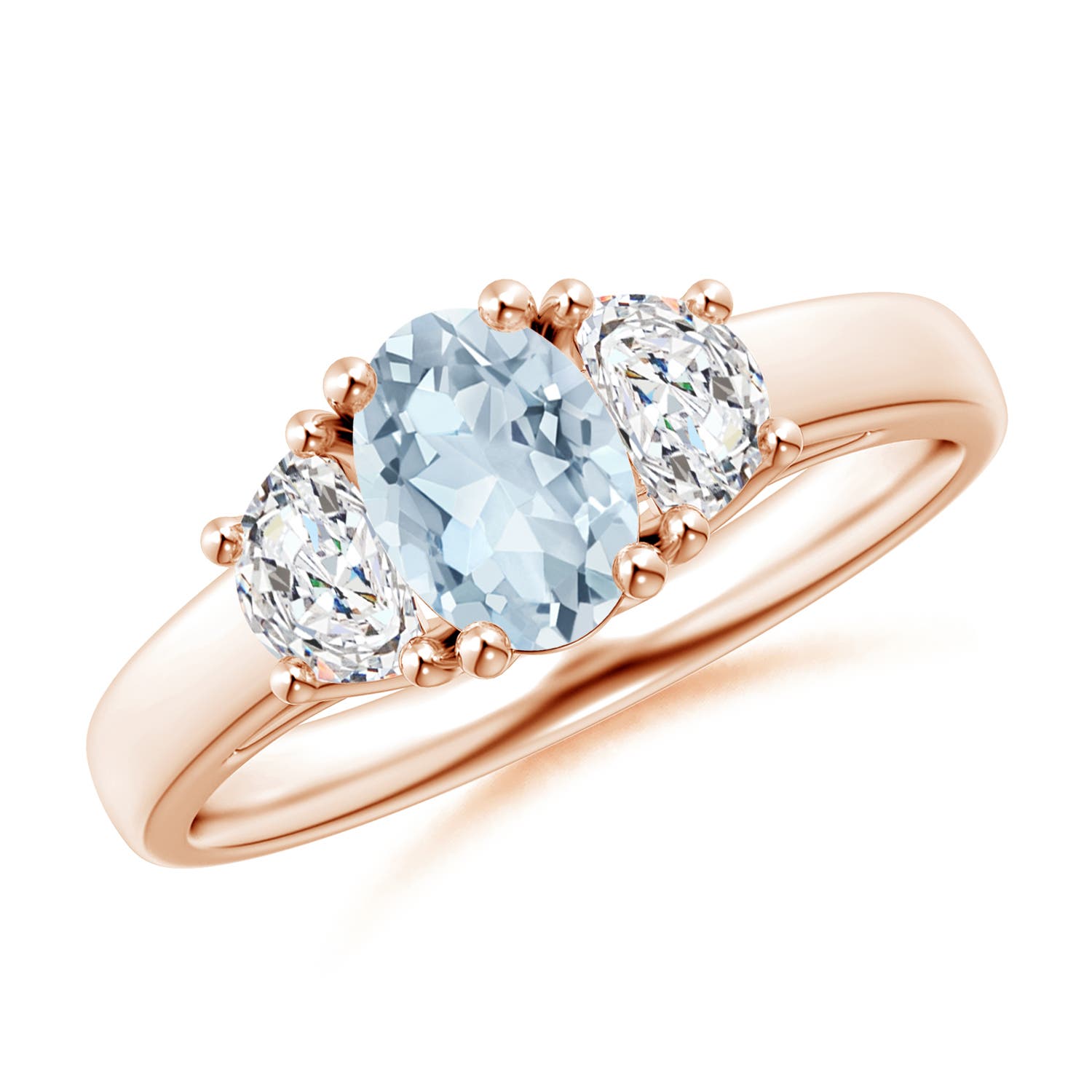 A - Aquamarine / 0.92 CT / 14 KT Rose Gold