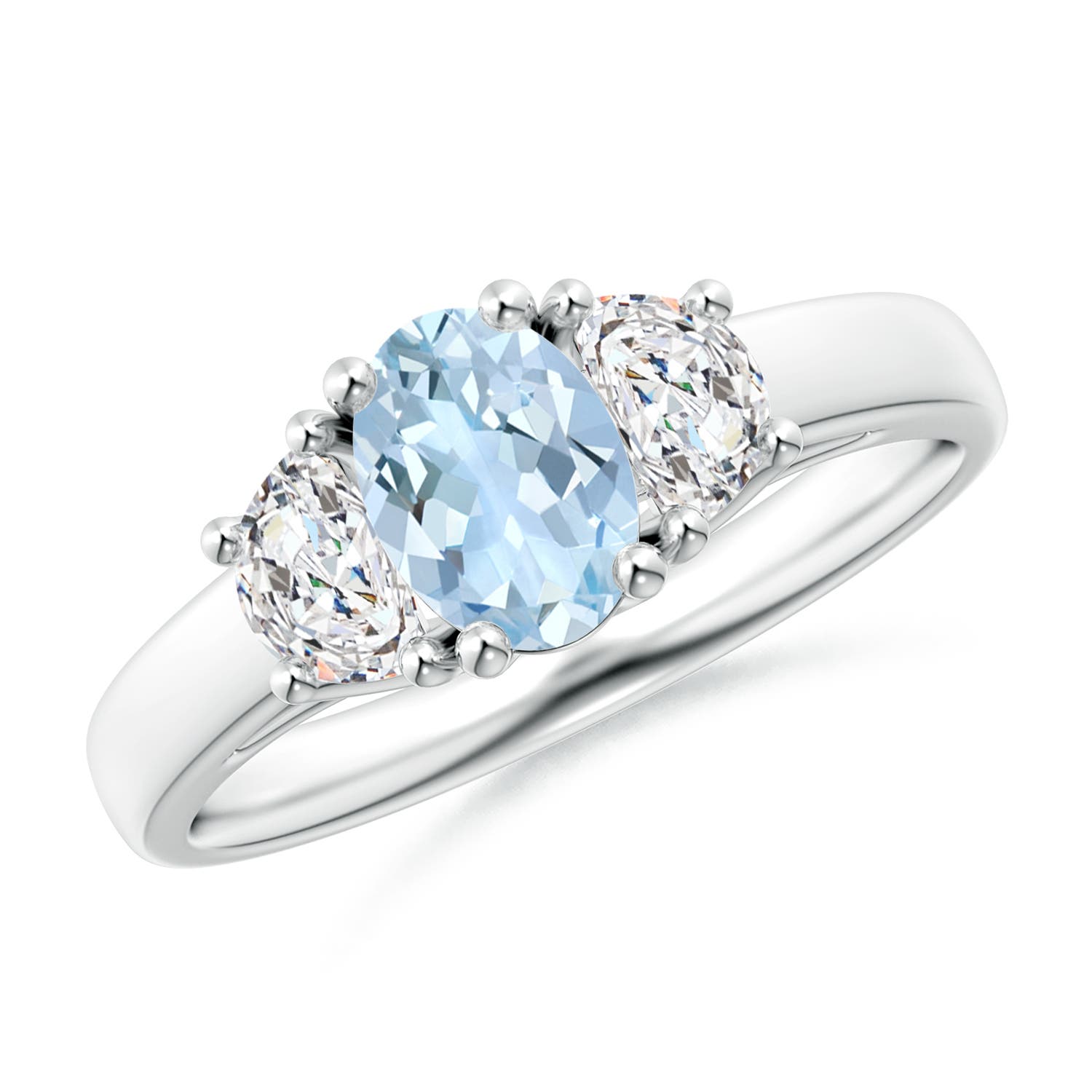 AA - Aquamarine / 0.92 CT / 14 KT White Gold