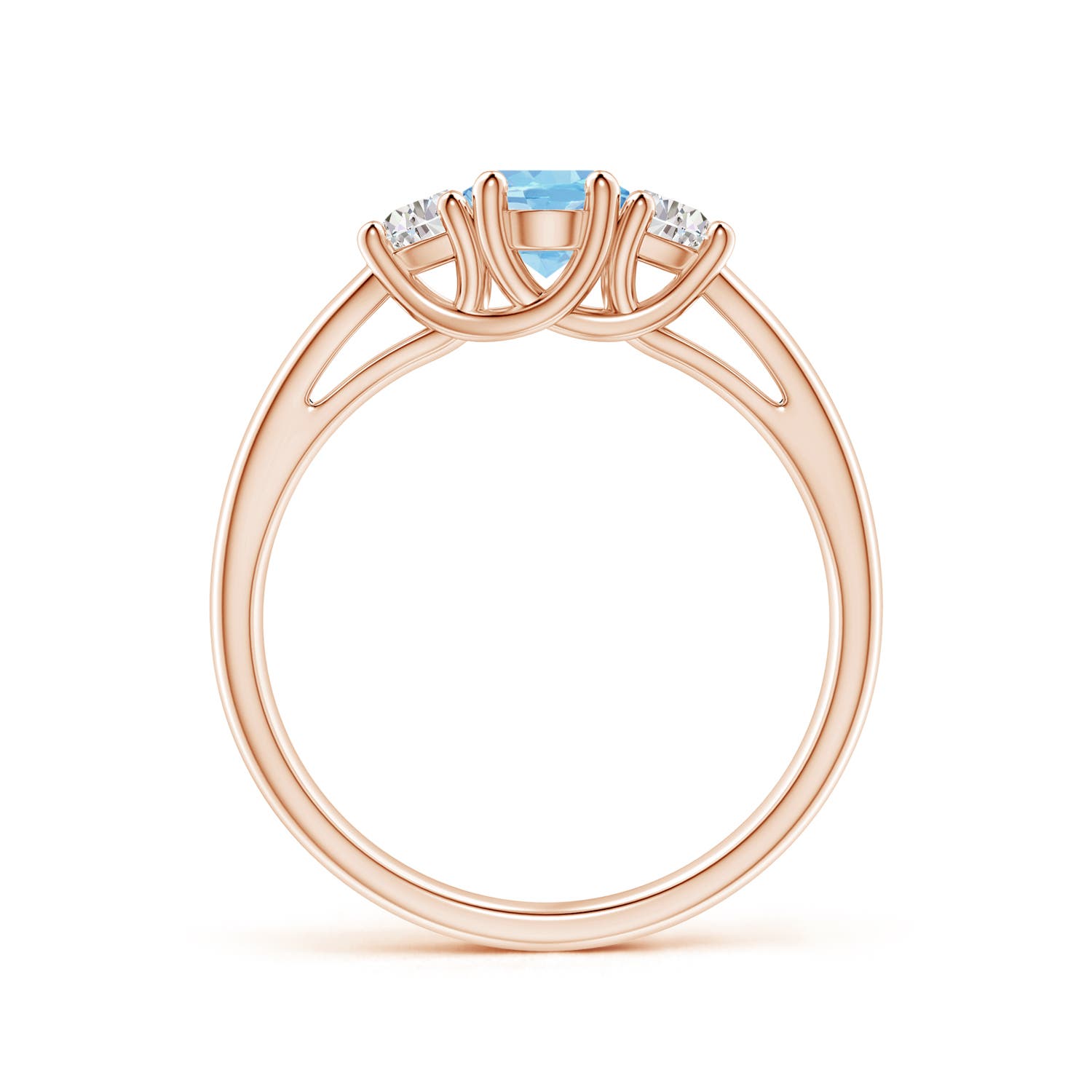 AAAA - Aquamarine / 0.92 CT / 14 KT Rose Gold