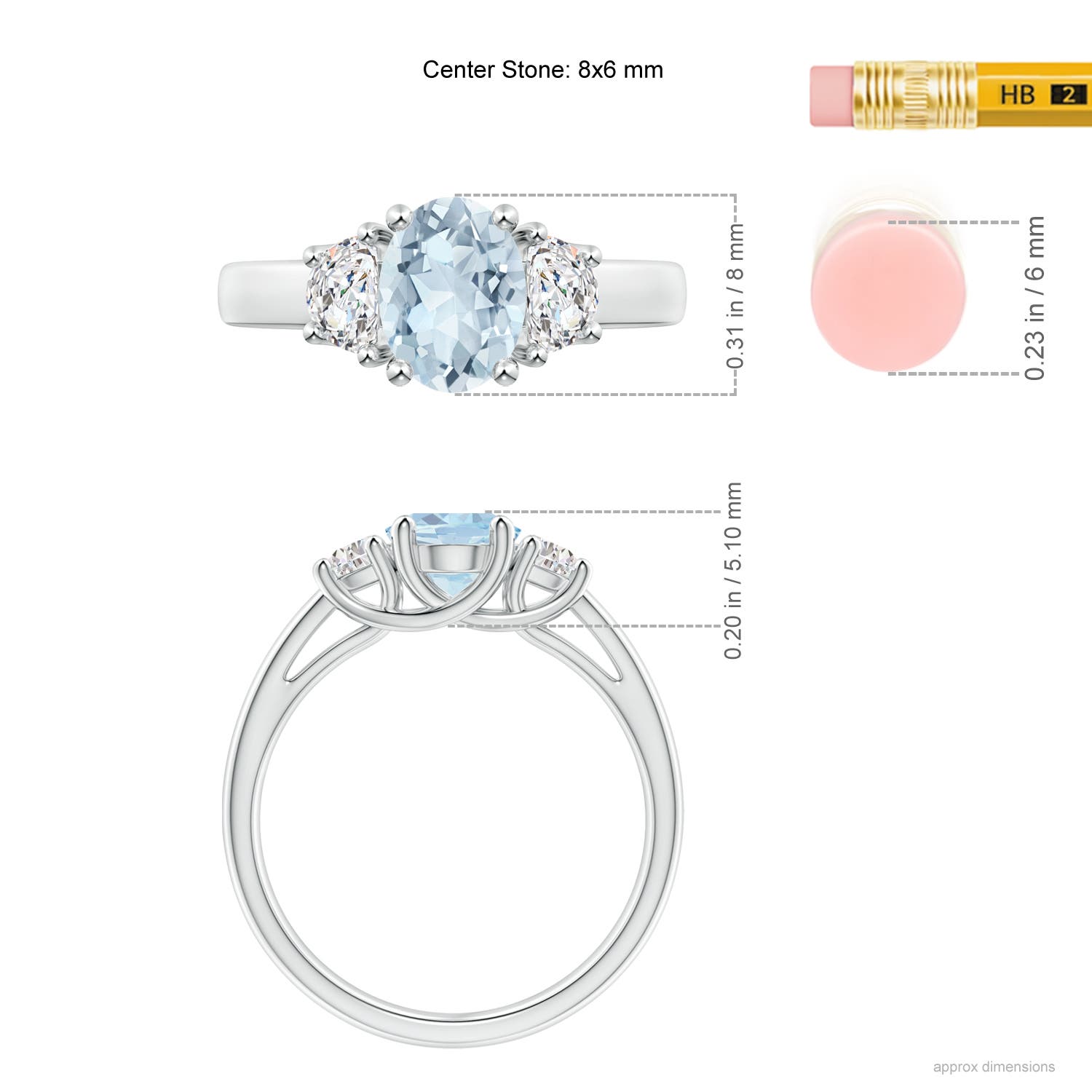 A - Aquamarine / 1.32 CT / 14 KT White Gold