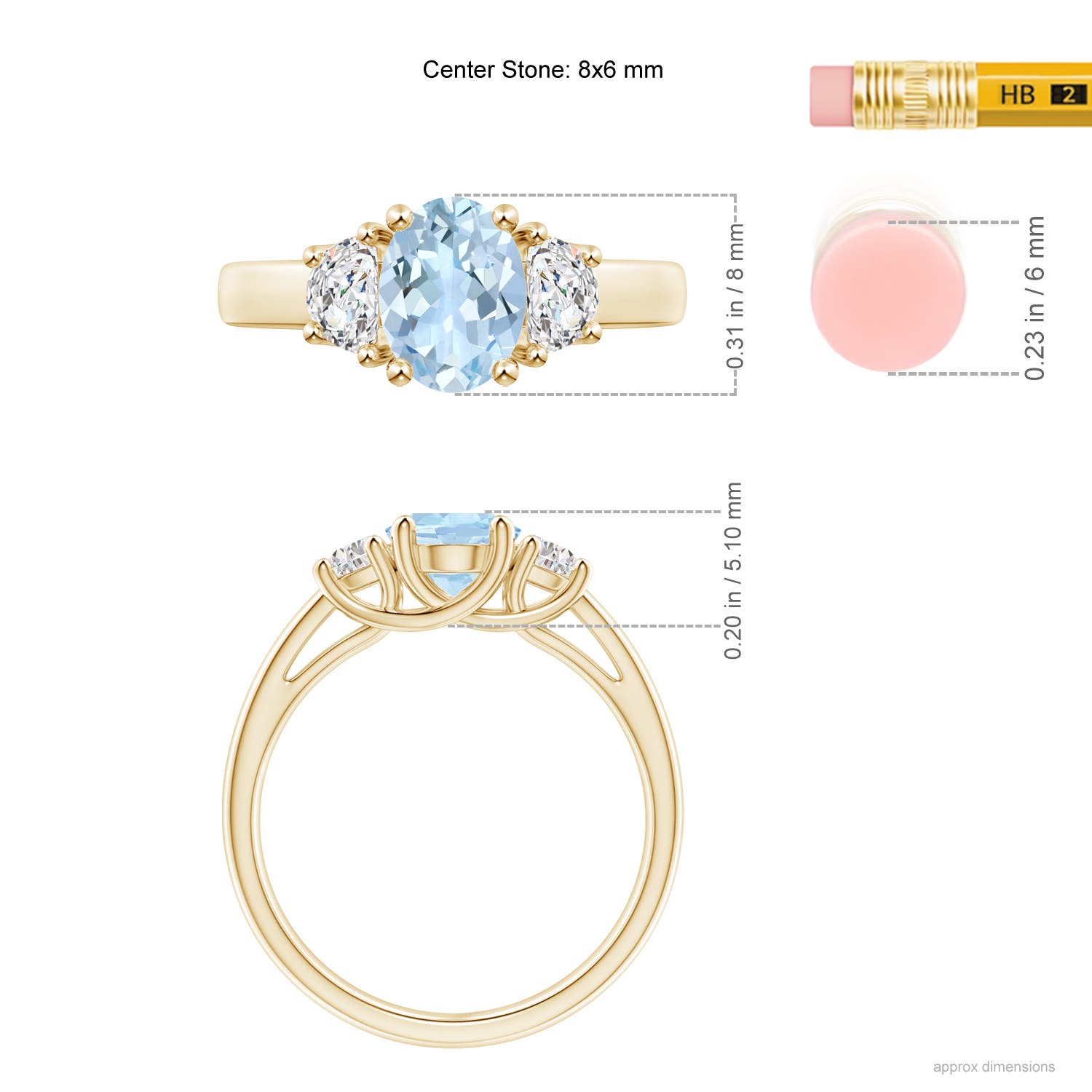 AA - Aquamarine / 1.32 CT / 14 KT Yellow Gold