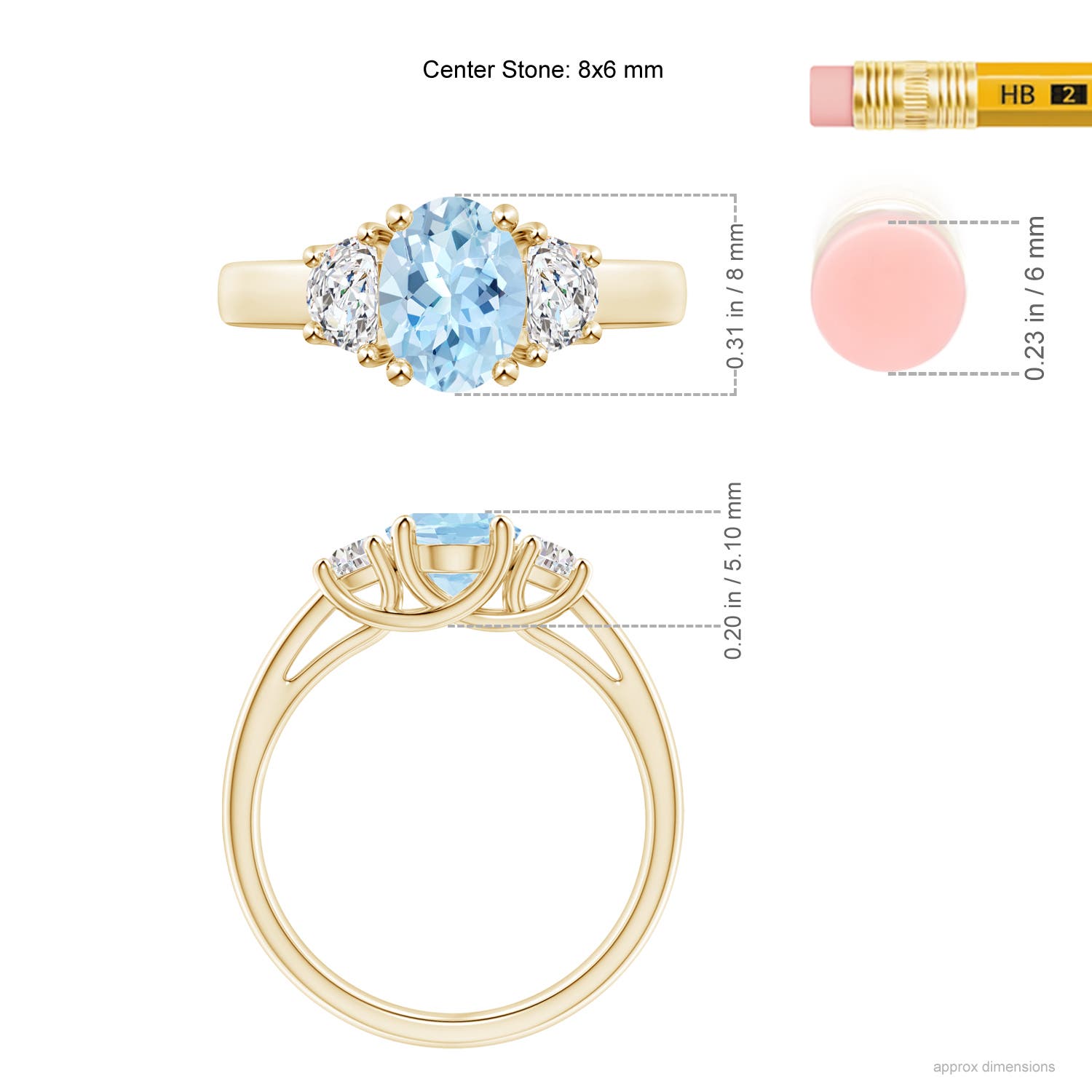 AAA - Aquamarine / 1.32 CT / 14 KT Yellow Gold