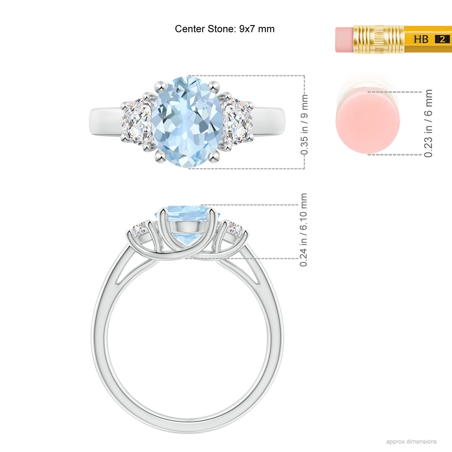 AA - Aquamarine / 1.82 CT / 14 KT White Gold