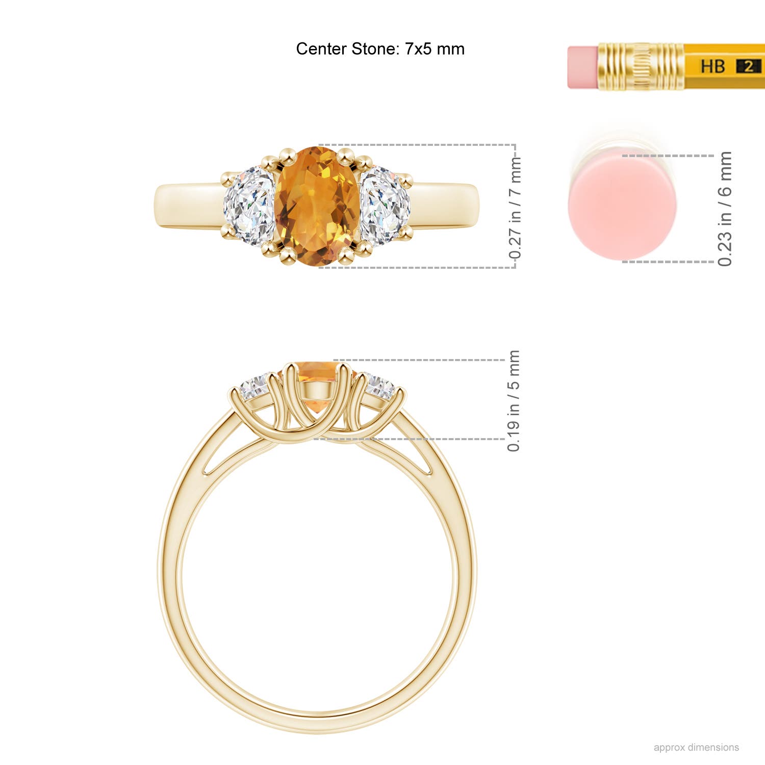 AA - Citrine / 1.07 CT / 14 KT Yellow Gold