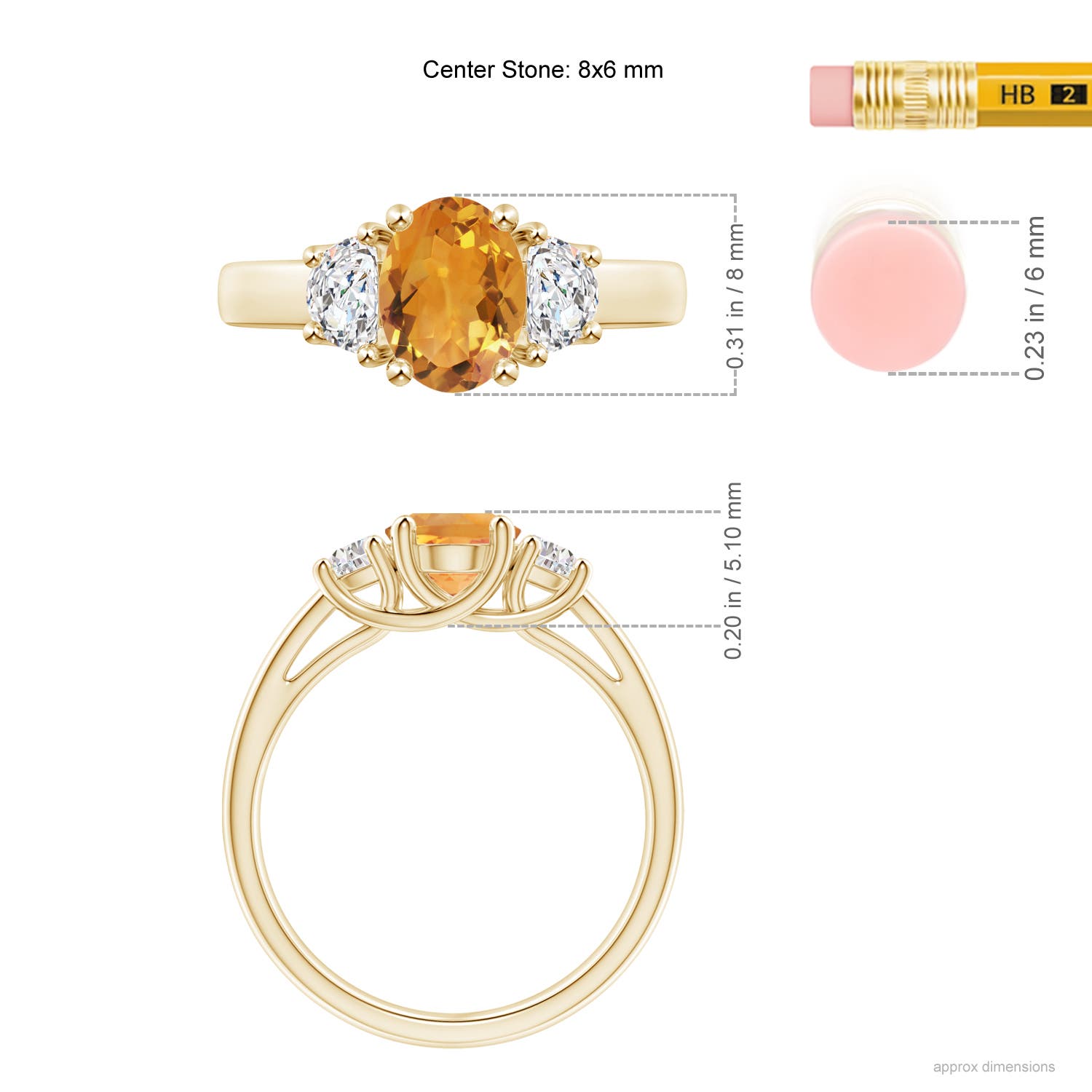 AA - Citrine / 1.42 CT / 14 KT Yellow Gold