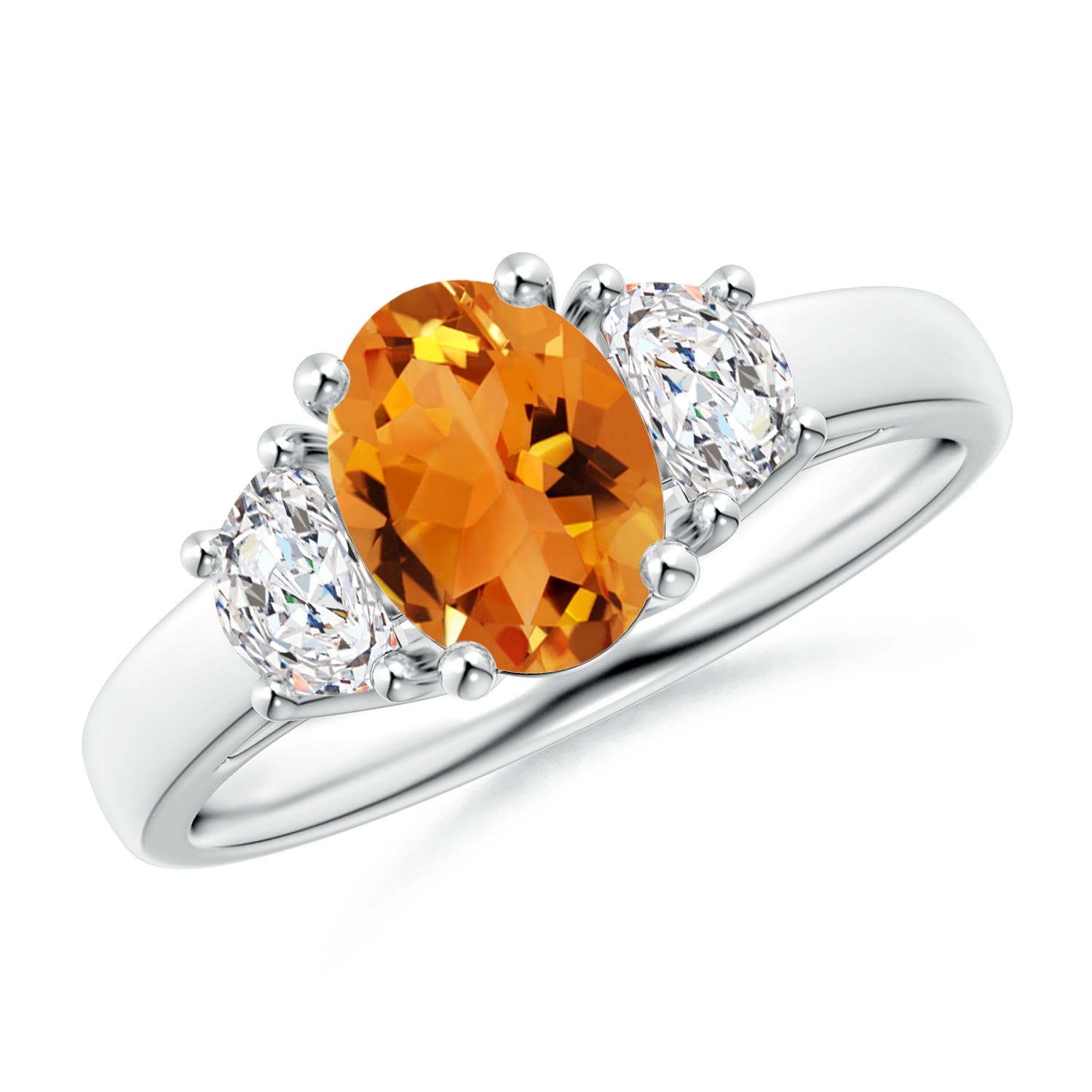 AAA - Citrine / 1.42 CT / 14 KT White Gold