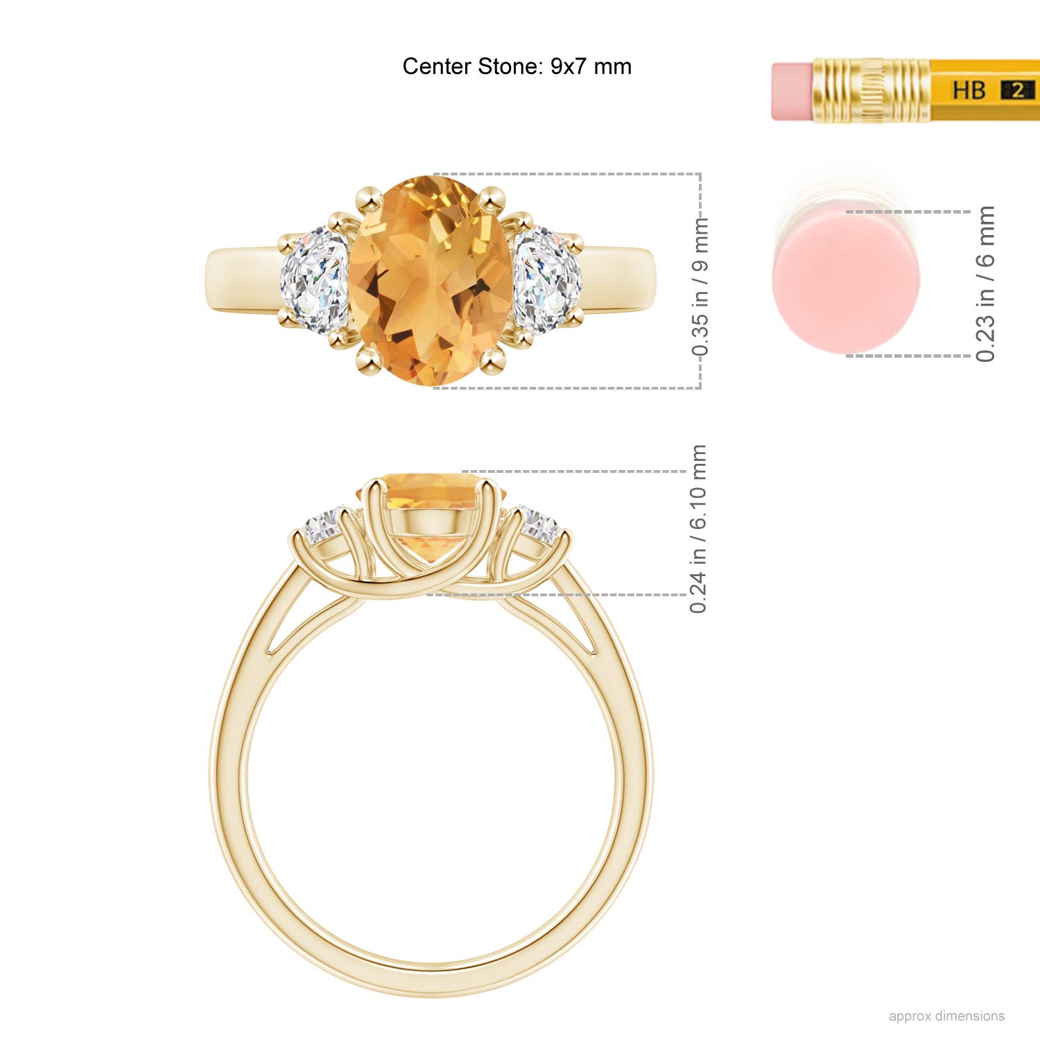 A - Citrine / 1.97 CT / 14 KT Yellow Gold