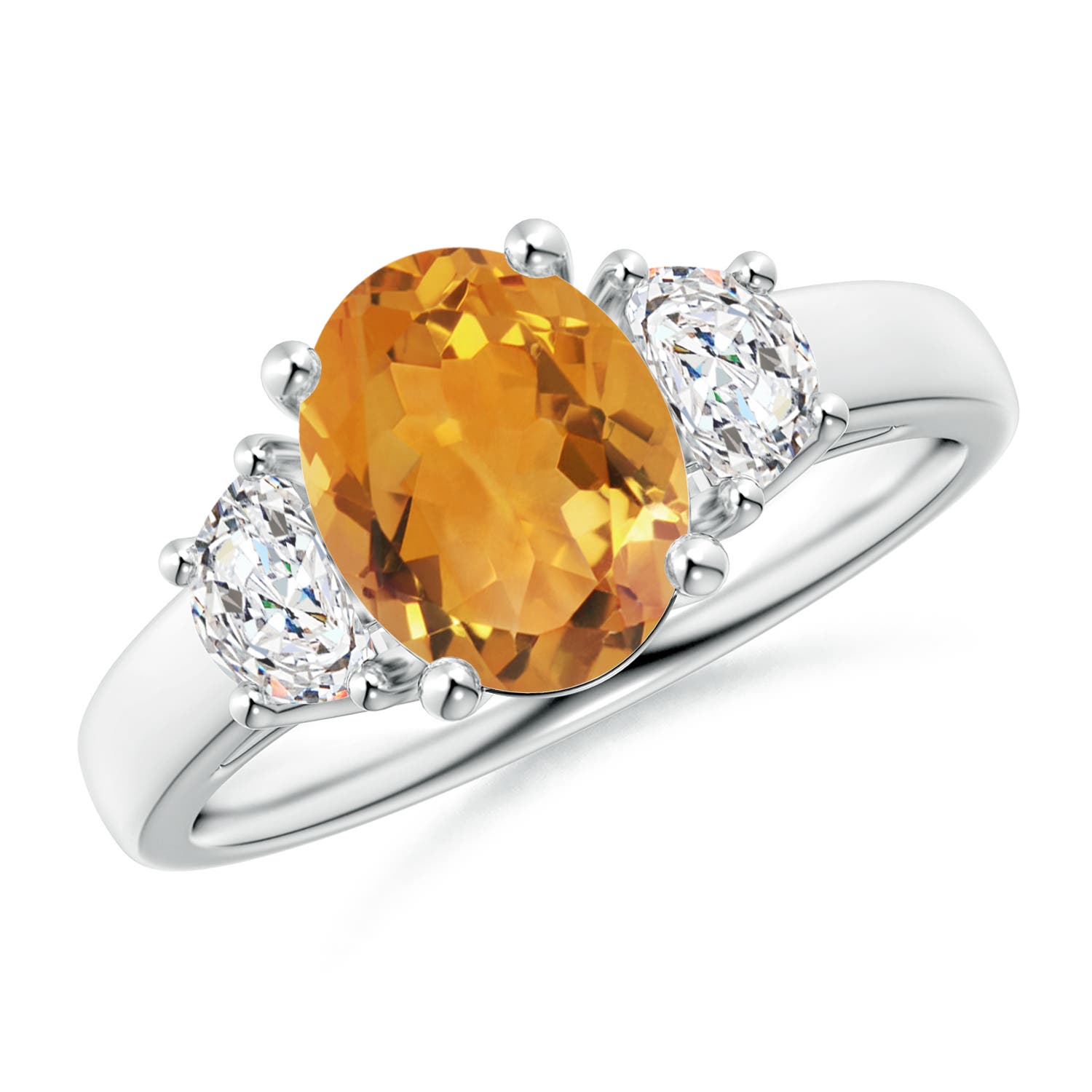 AA - Citrine / 1.97 CT / 14 KT White Gold