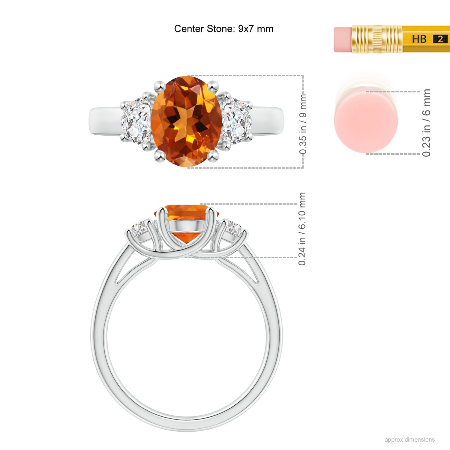 AAAA - Citrine / 1.97 CT / 14 KT White Gold