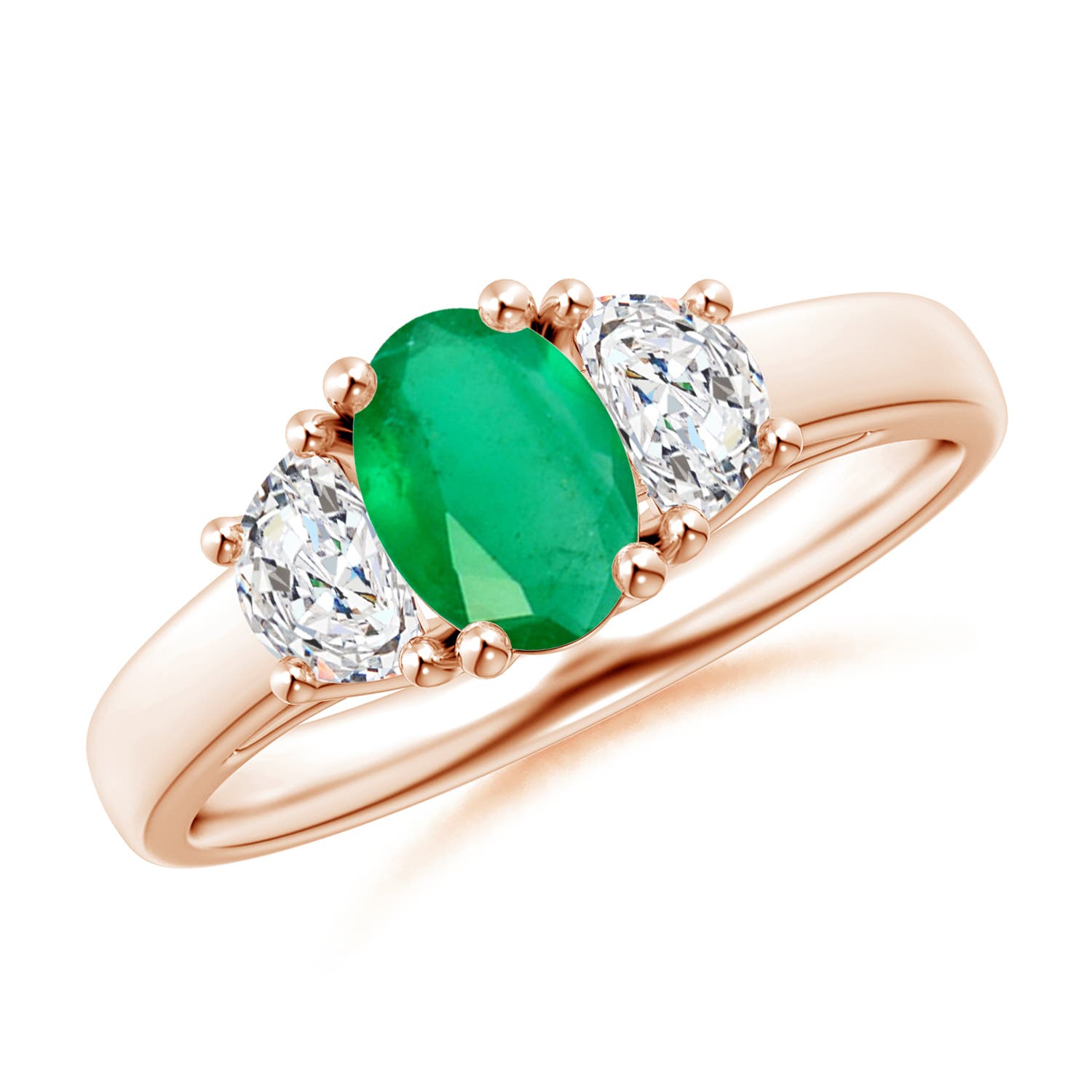 A - Emerald / 1.12 CT / 14 KT Rose Gold