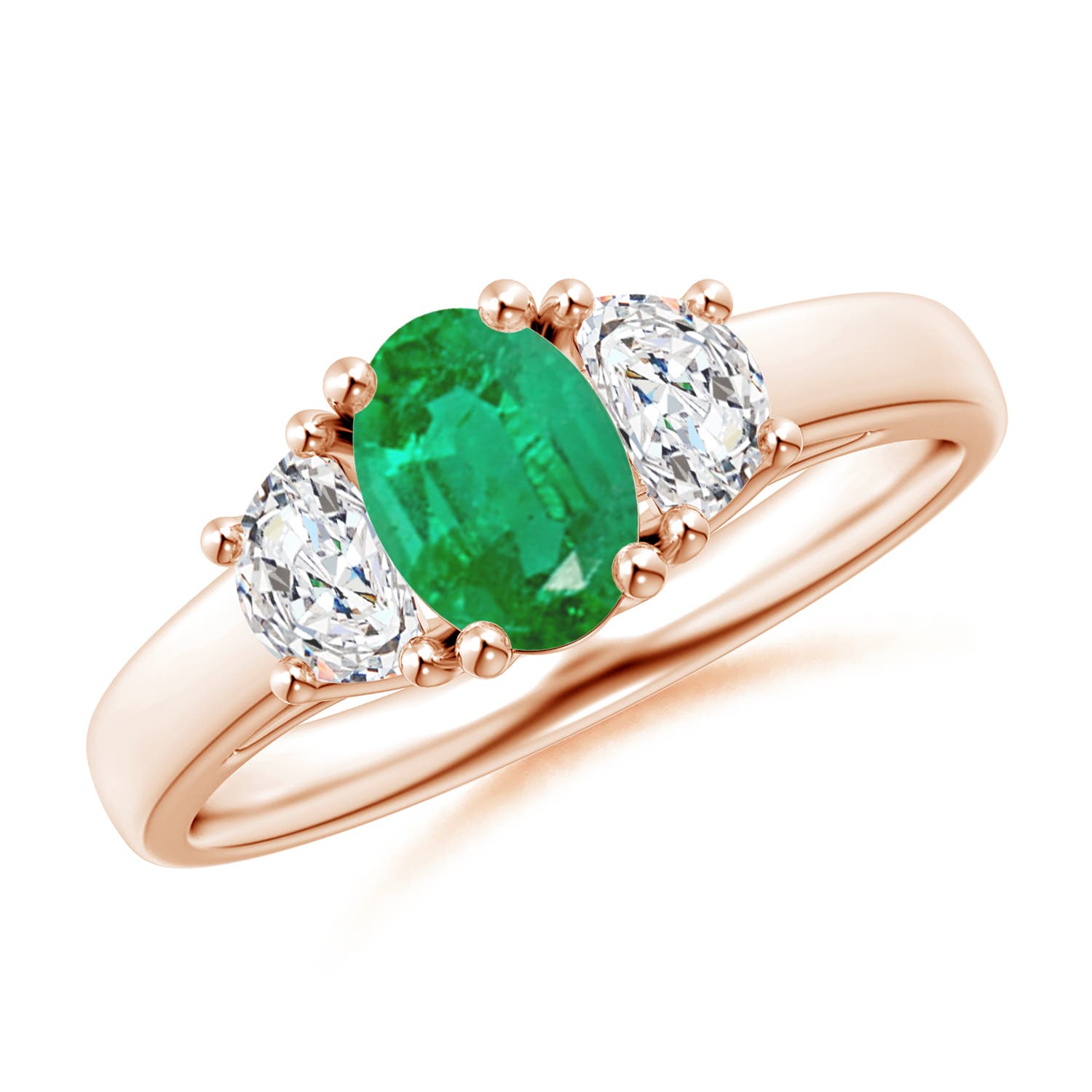 AA - Emerald / 1.12 CT / 14 KT Rose Gold