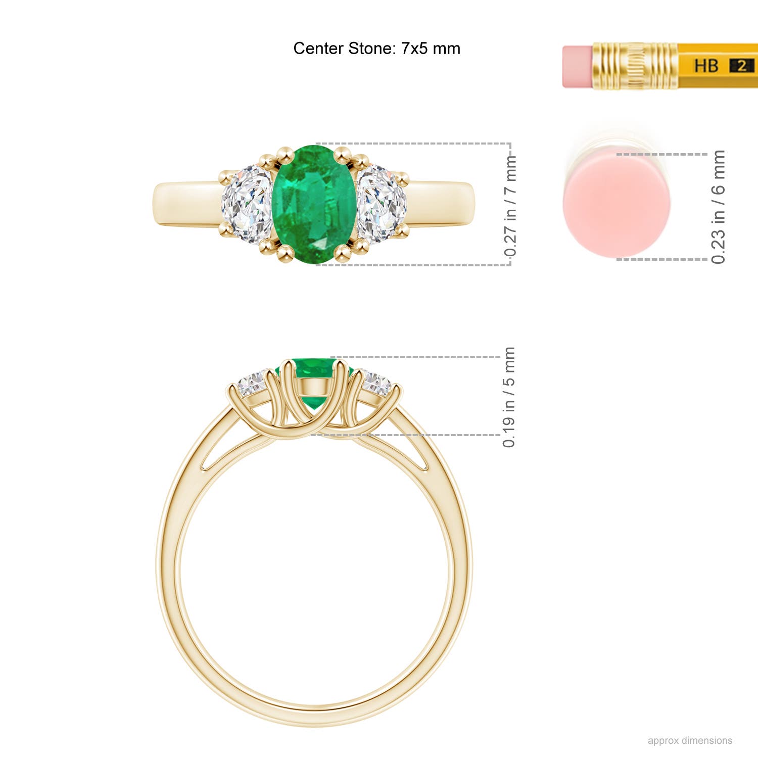 AA - Emerald / 1.12 CT / 14 KT Yellow Gold