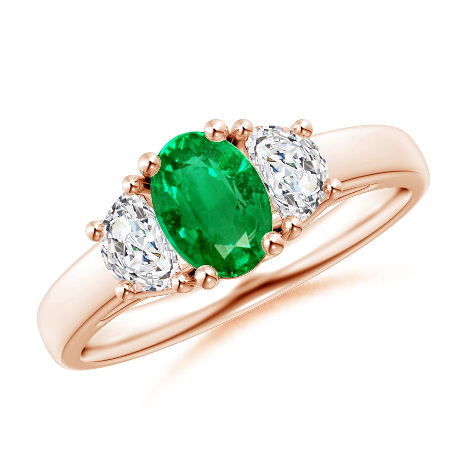 AAA - Emerald / 1.12 CT / 14 KT Rose Gold