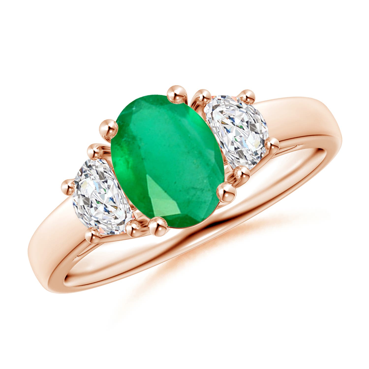 A - Emerald / 1.56 CT / 14 KT Rose Gold