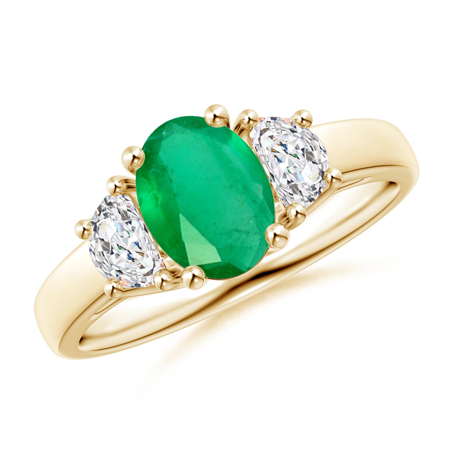 A - Emerald / 1.56 CT / 14 KT Yellow Gold