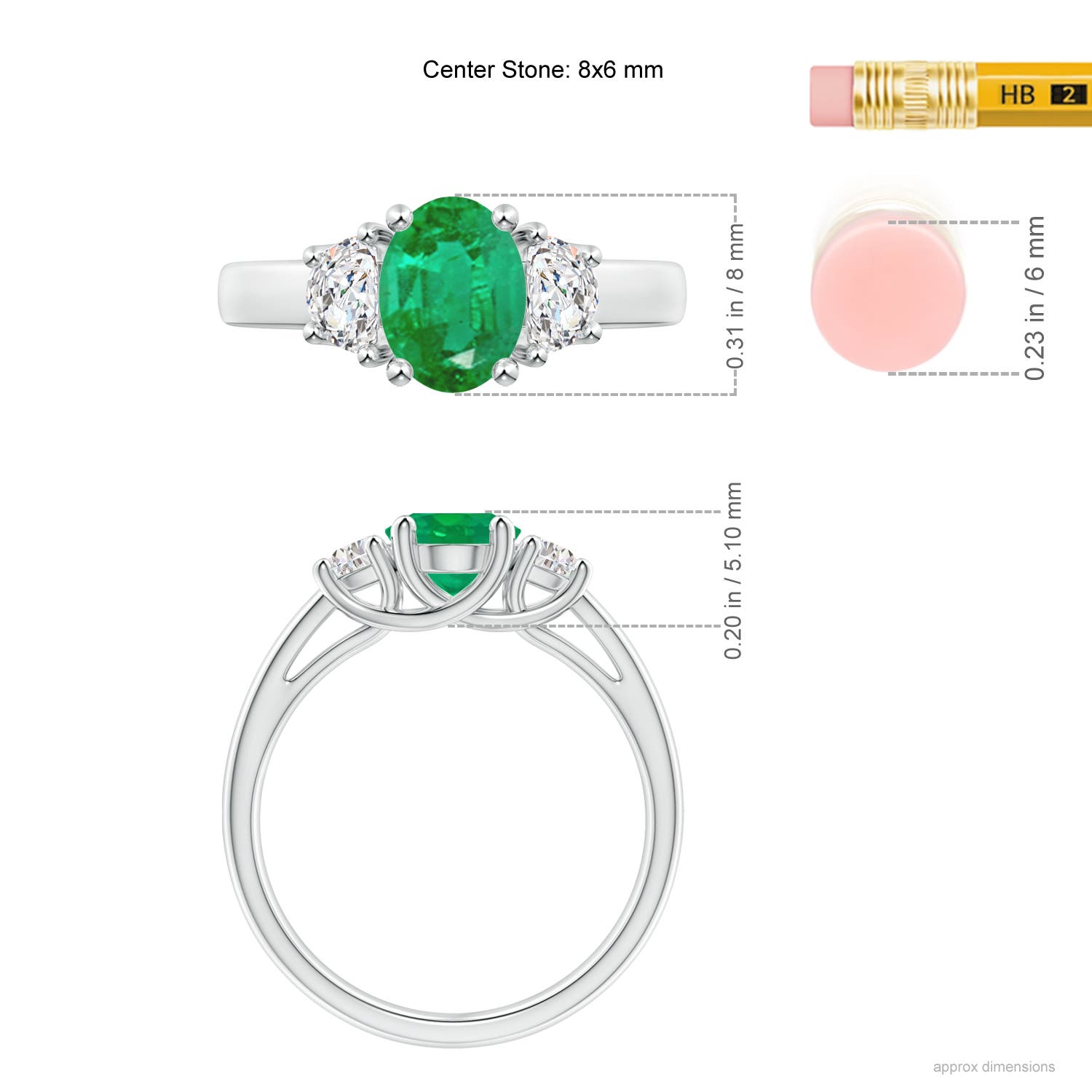 AA - Emerald / 1.56 CT / 14 KT White Gold