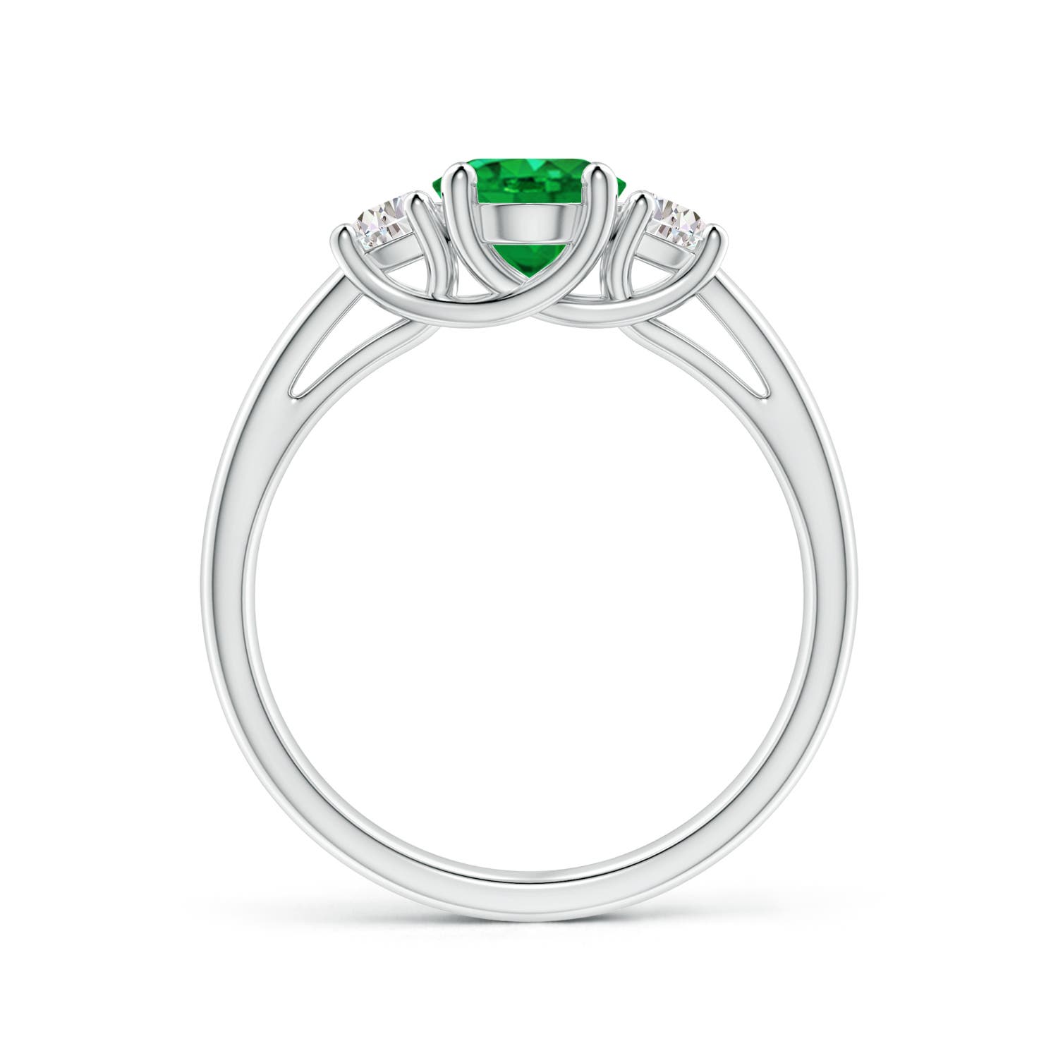 AAA - Emerald / 1.56 CT / 14 KT White Gold