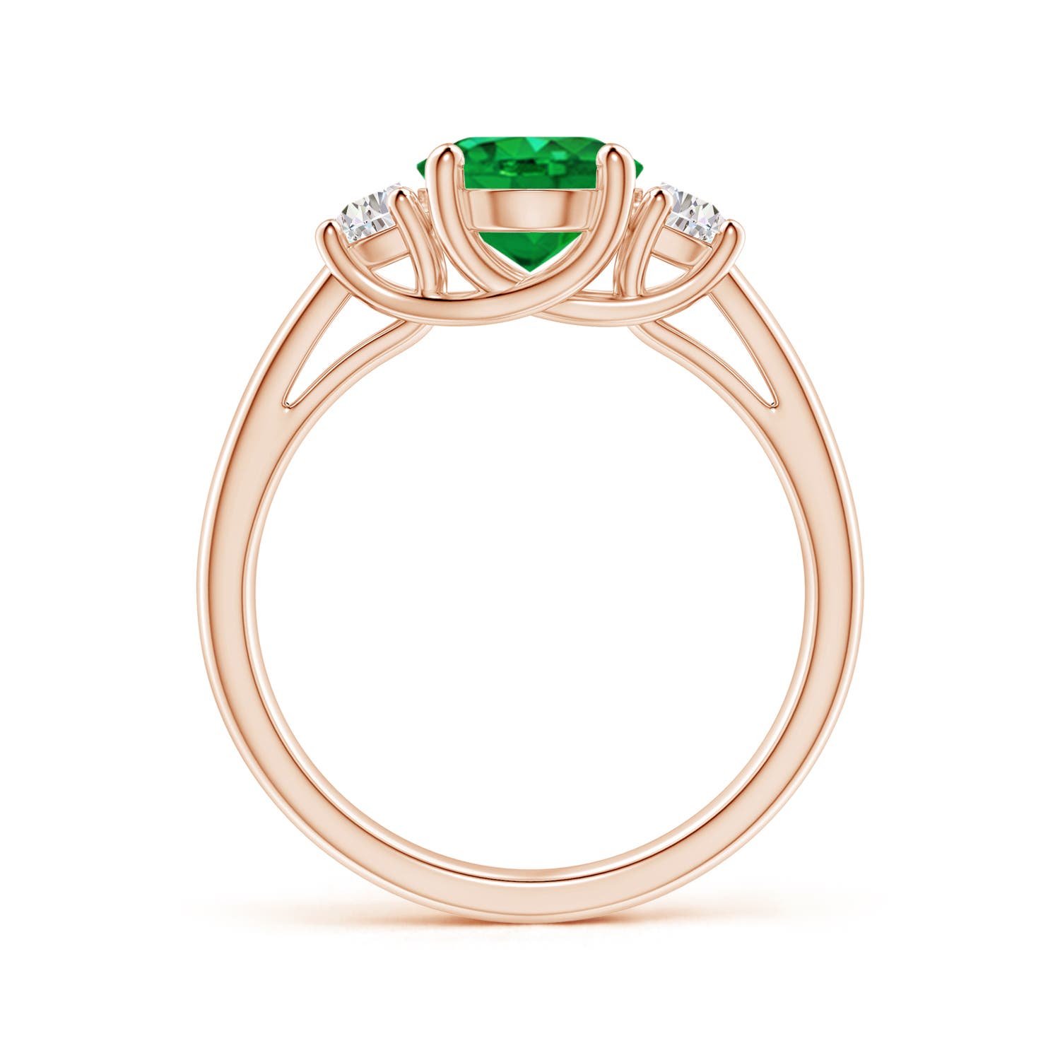 AAA - Emerald / 1.96 CT / 14 KT Rose Gold