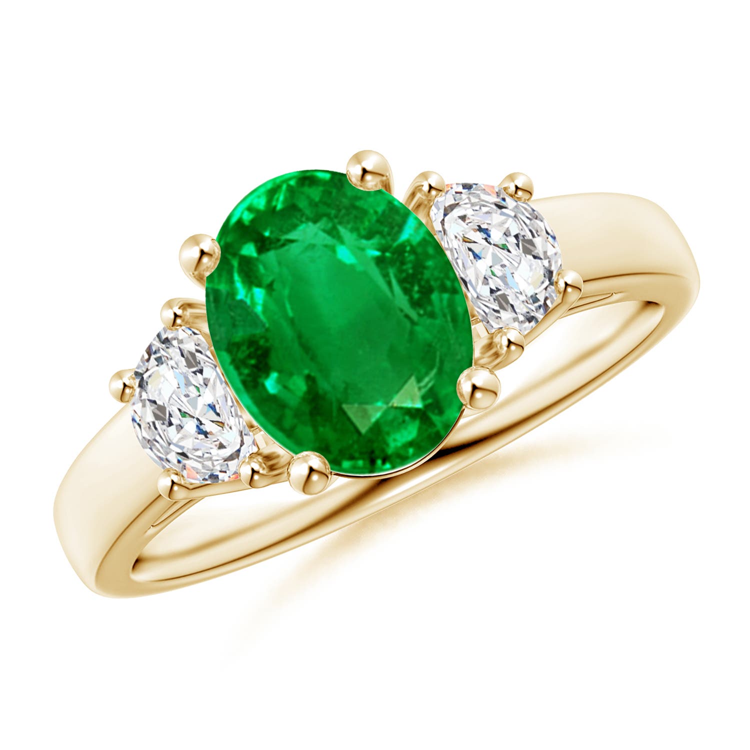 AAAA - Emerald / 1.96 CT / 14 KT Yellow Gold