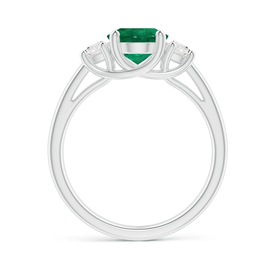 9.10x7.07x4.48mm AA GIA Certified Oval Emerald Ring with Half Moon Diamonds in White Gold side 199