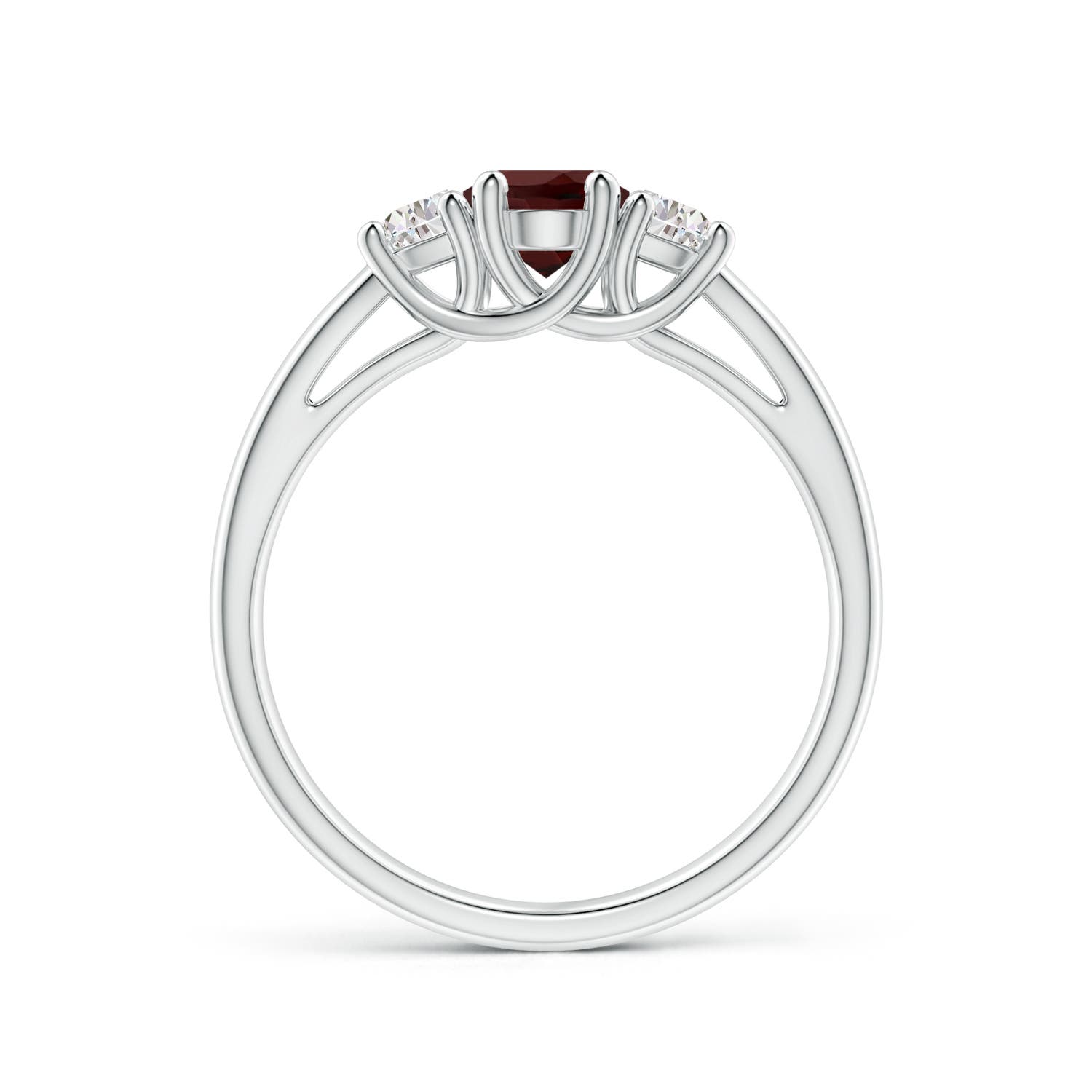 AA - Garnet / 1.22 CT / 14 KT White Gold