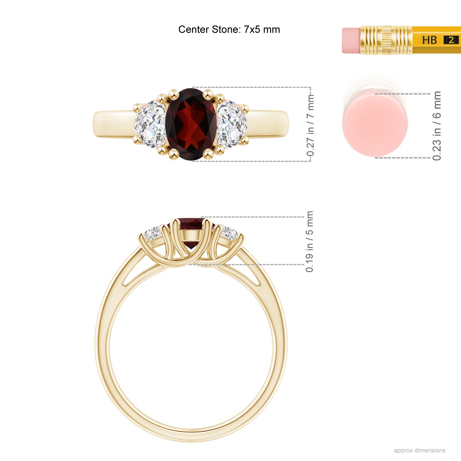 AA - Garnet / 1.22 CT / 14 KT Yellow Gold