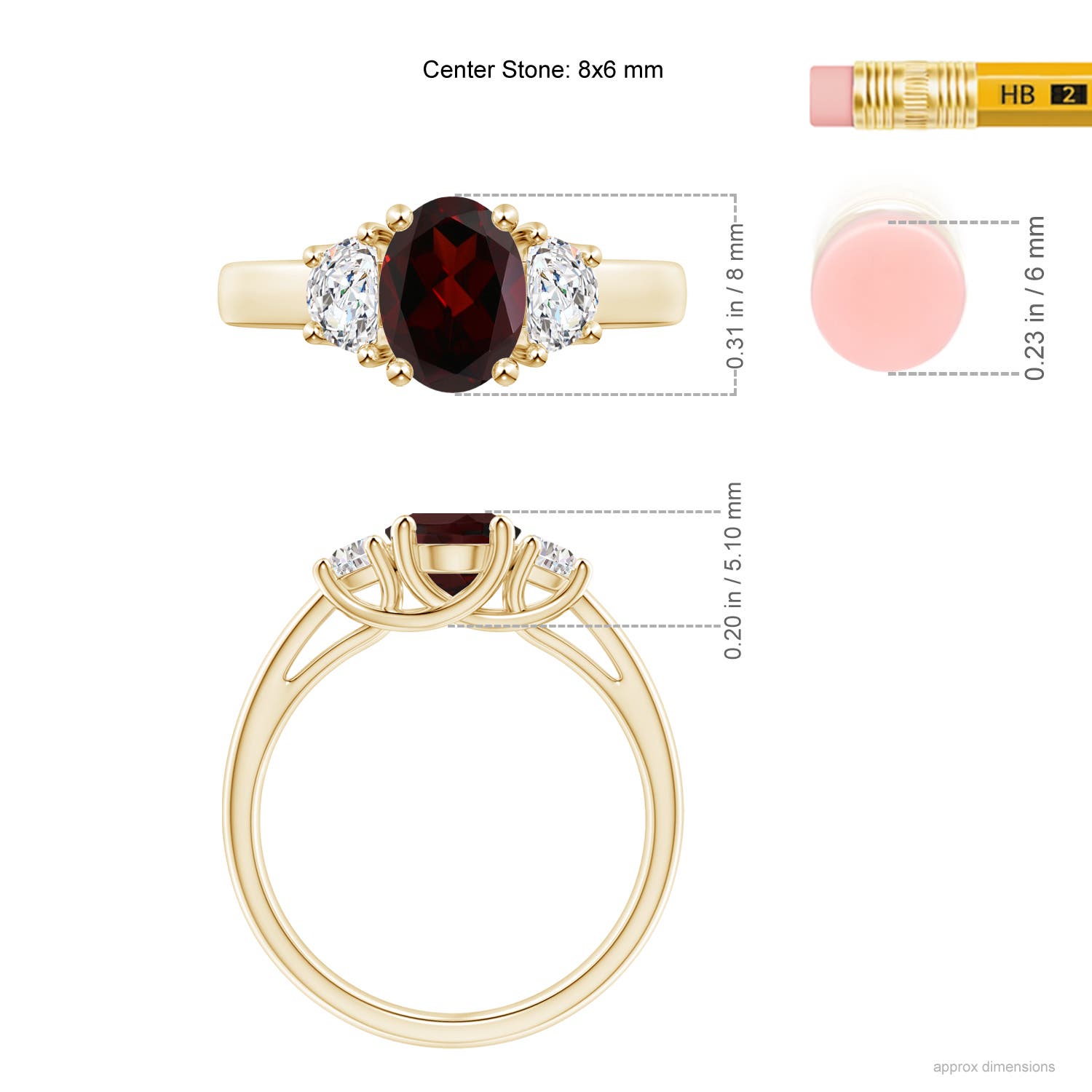 A - Garnet / 1.77 CT / 14 KT Yellow Gold