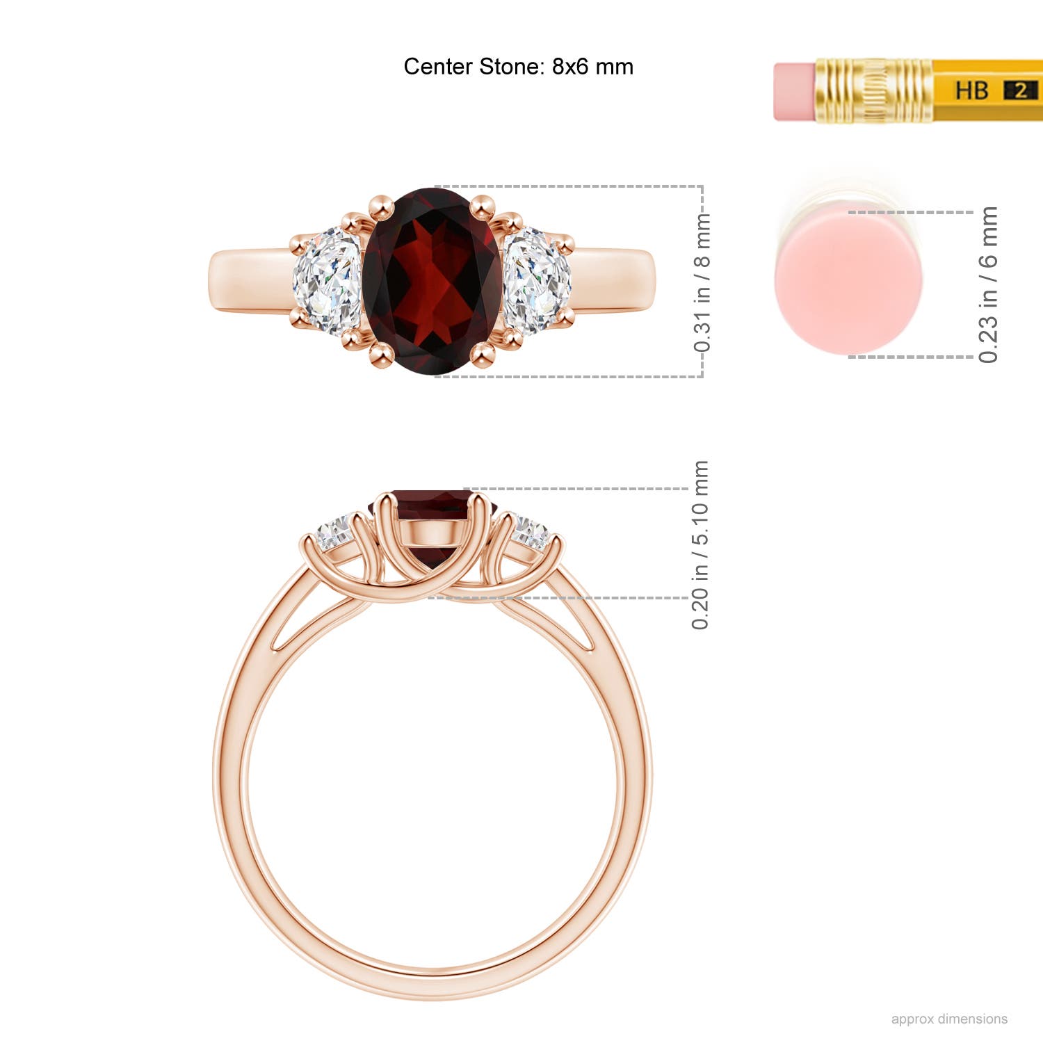 AA - Garnet / 1.77 CT / 14 KT Rose Gold