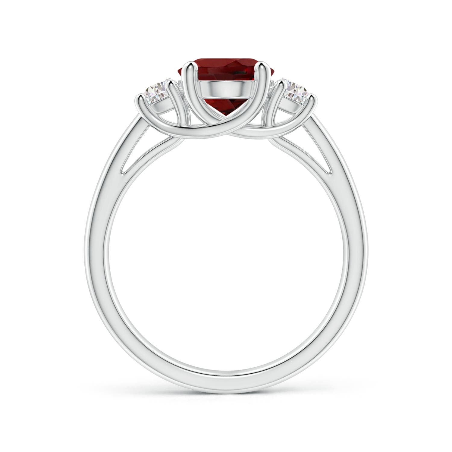 AAAA - Garnet / 2.32 CT / 14 KT White Gold