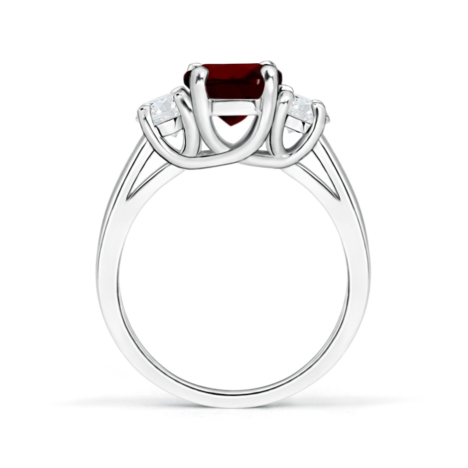 12.1x9.02x4.53mm AAAA GIA Certified Oval Garnet Ring with Half Moon Diamonds in P950 Platinum Side 199