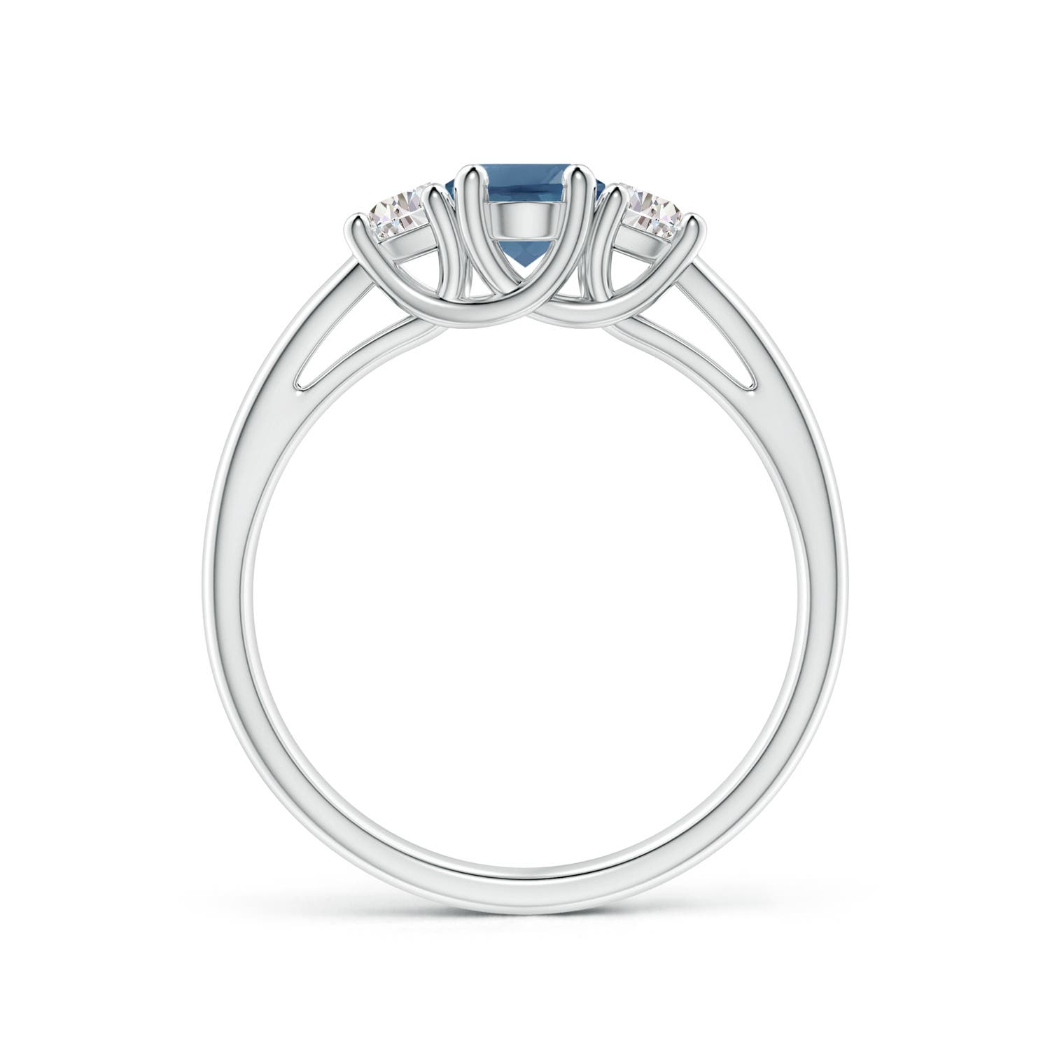 A - London Blue Topaz / 1.27 CT / 14 KT White Gold