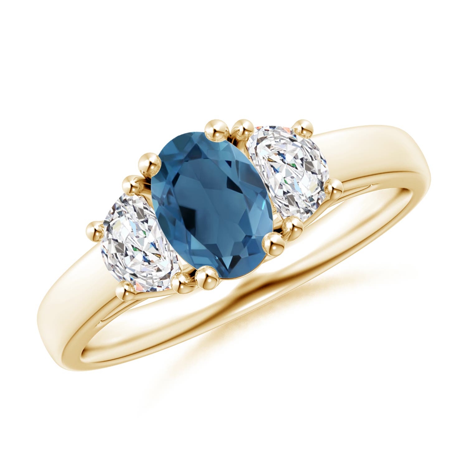 A - London Blue Topaz / 1.27 CT / 14 KT Yellow Gold