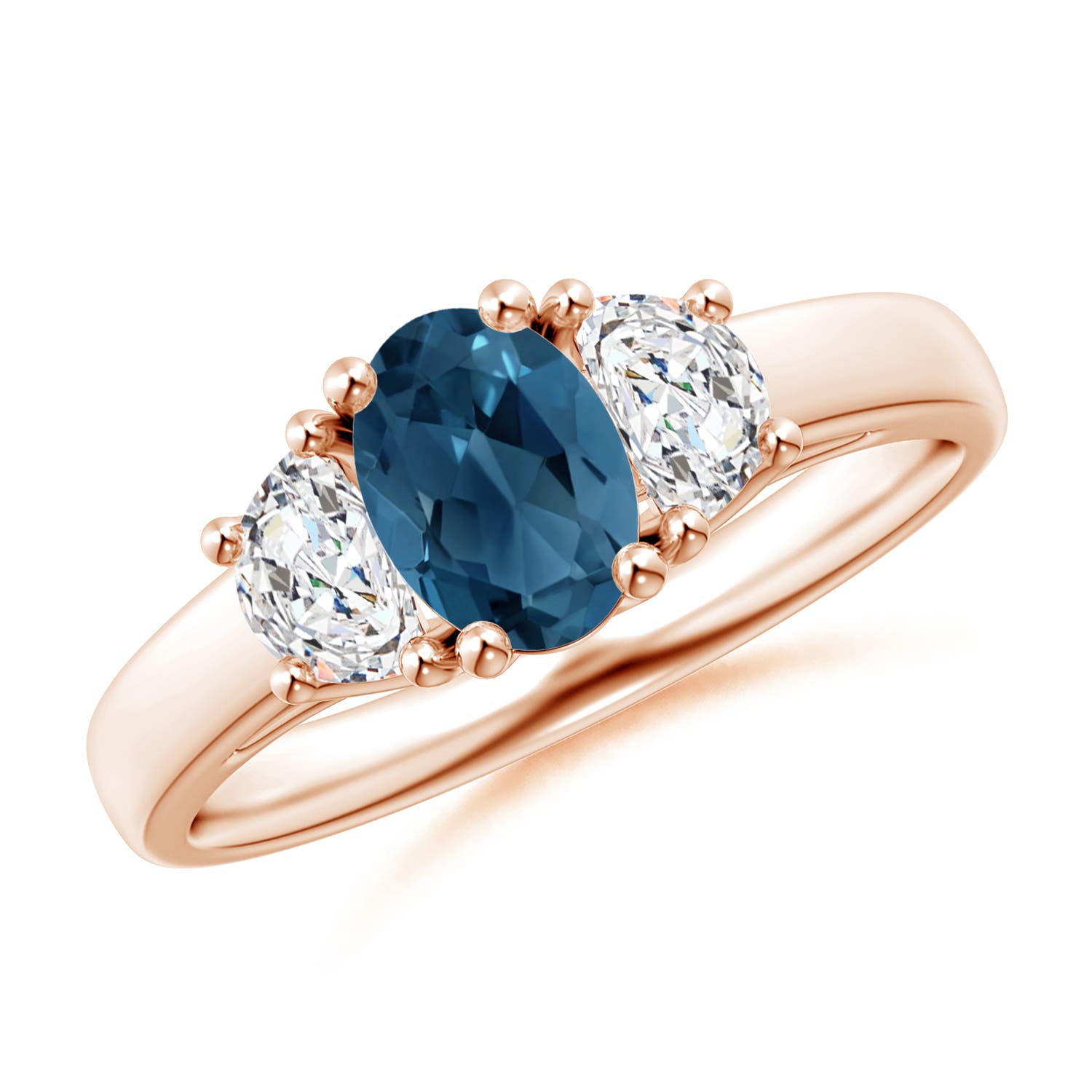 AA - London Blue Topaz / 1.27 CT / 14 KT Rose Gold