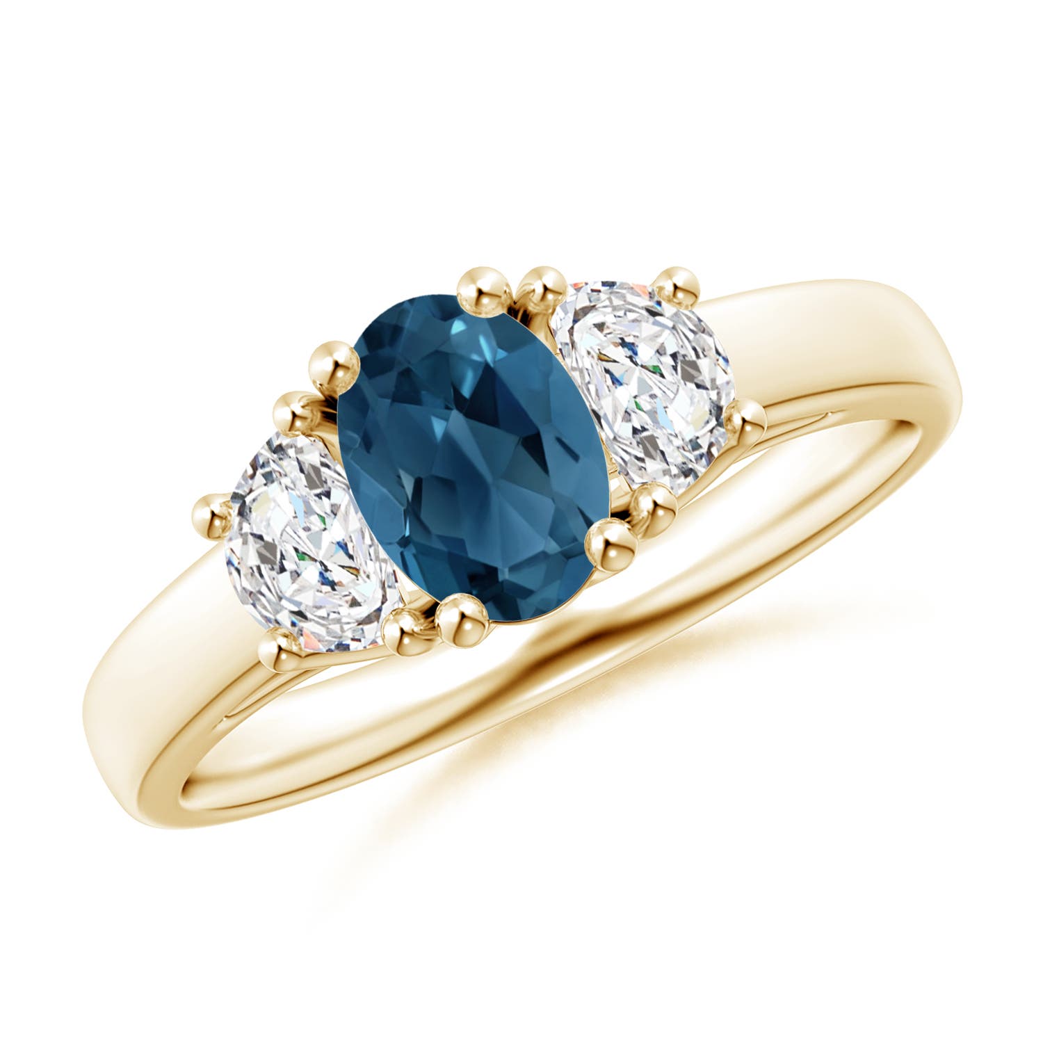 AA - London Blue Topaz / 1.27 CT / 14 KT Yellow Gold